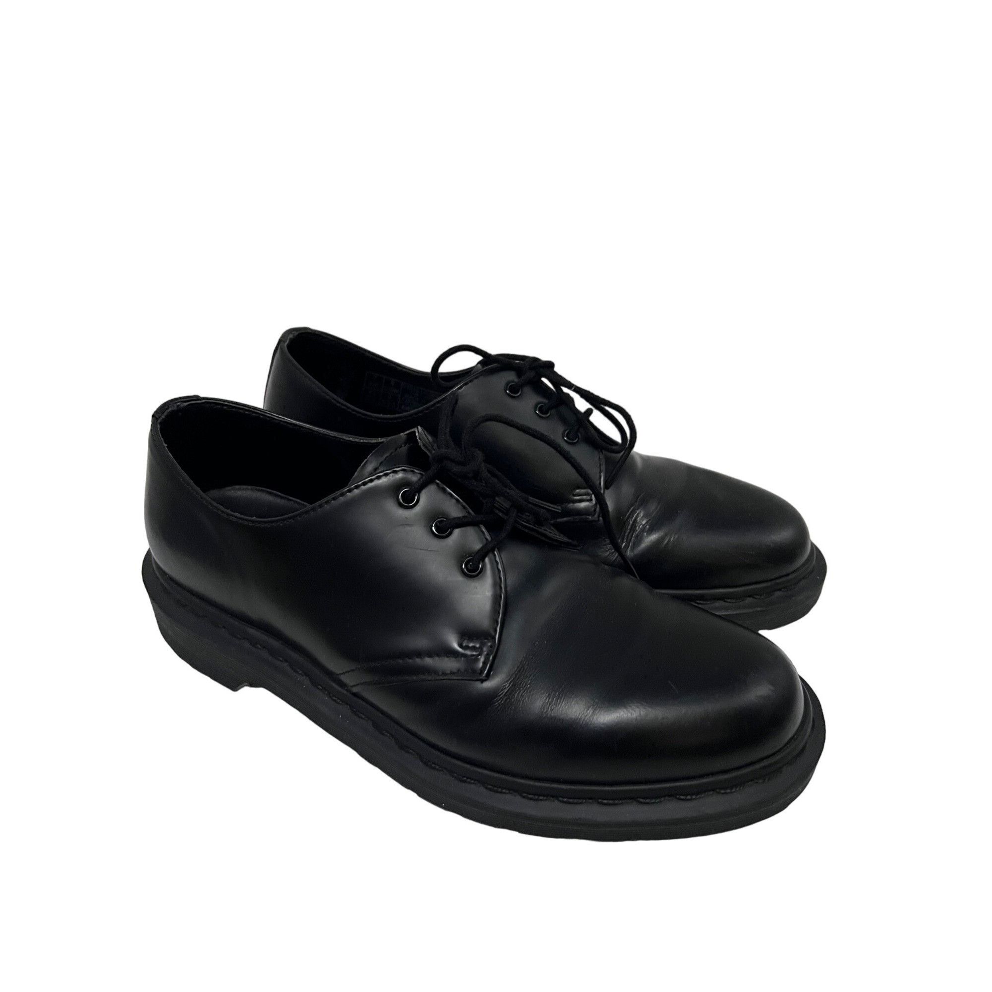 Dr. Martens Dr. Martens Mens Mono Black Nappa Leather Mens US 8 Oxford S Size US 8 / EU 41 - 2 Thumbnail