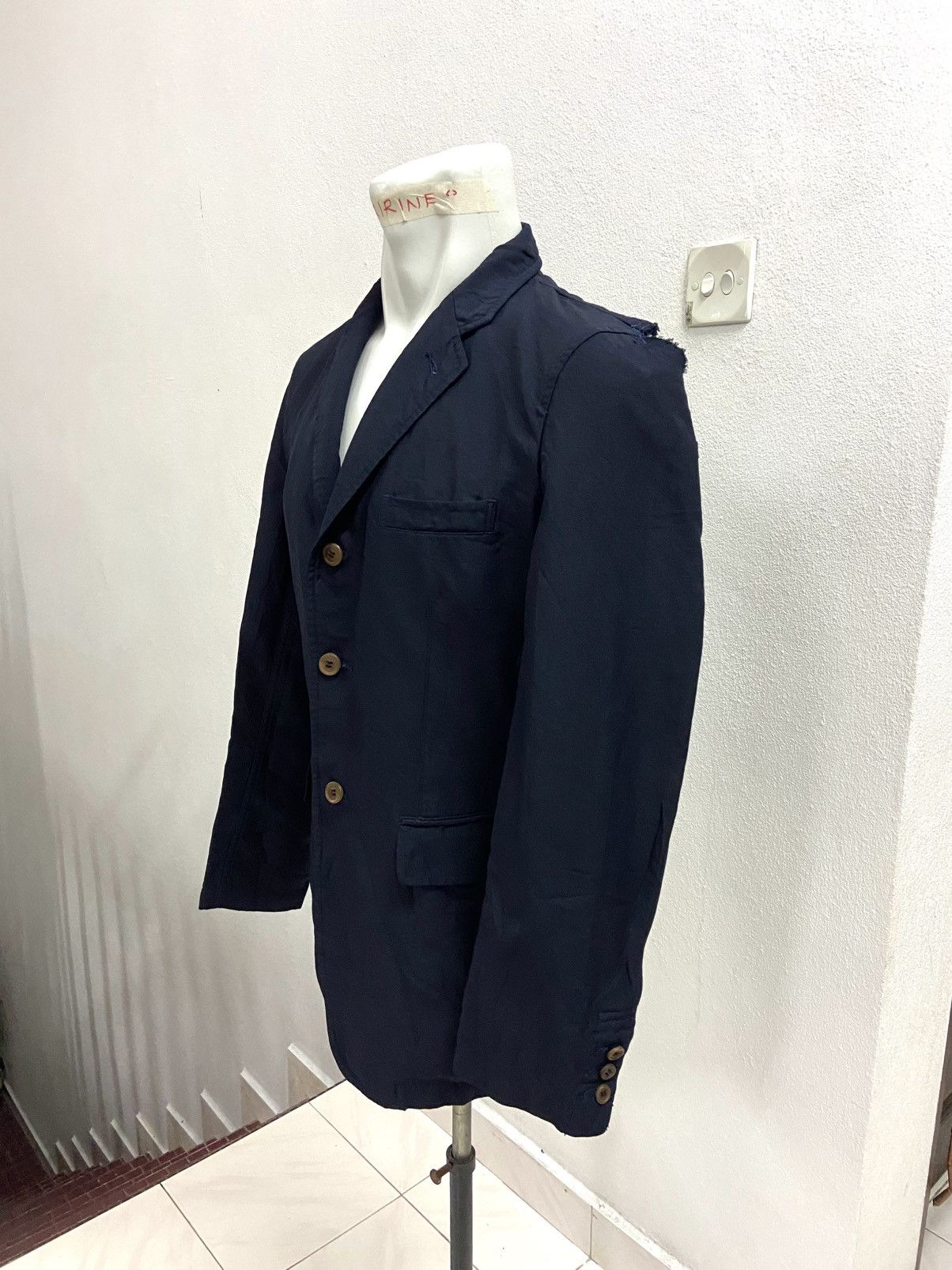 Comme des Garcons Homme Plus COMME DES GARCONS DISTRESSED BLAZER Size 36R - 4 Thumbnail