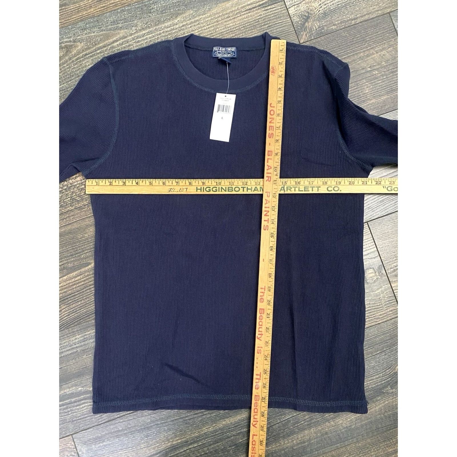 Polo Ralph Lauren VINTAGE 90s Polo Jeans Company Long Sleeve Thermal Shirt Men Large Blue Cotton Knit Embroidered Logo Crew Neck Size US L / EU 52-54 / 3 - 4 Thumbnail