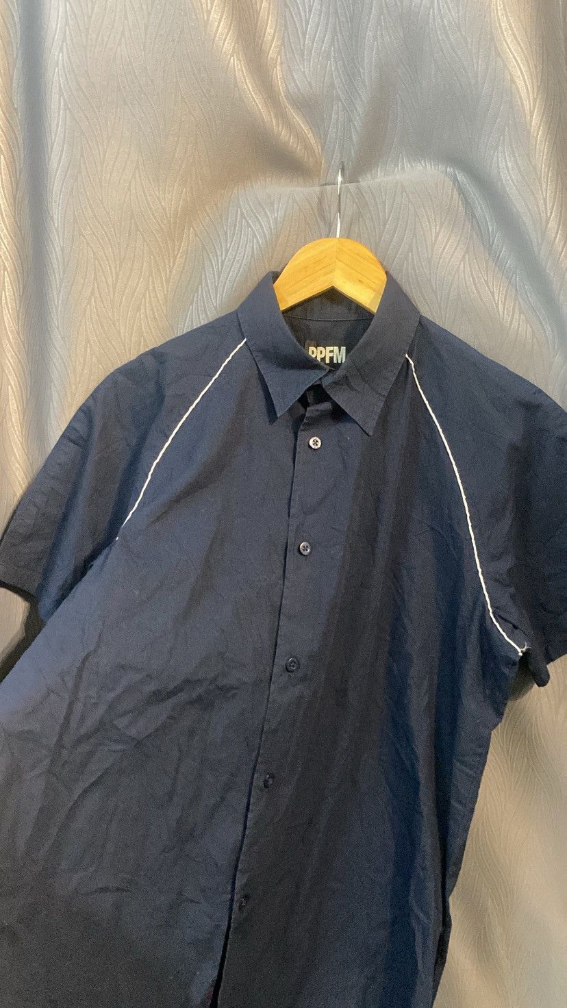 Japanese Brand ‼️NEED GONE‼️PPFM Shirt Button Up Dark Blue Small Size US S / EU 44-46 / 1 - 2 Thumbnail