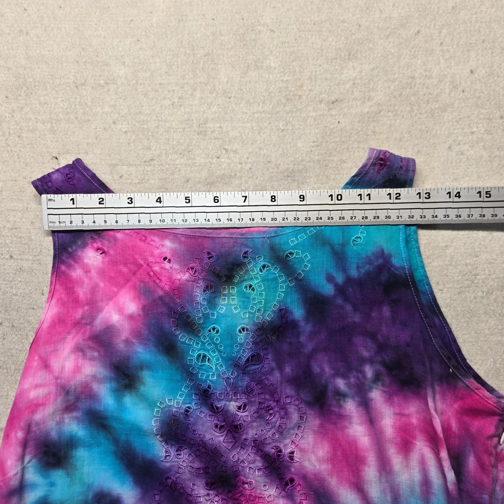 Old Navy Old Navy Tie Dye Shirt Dress Crew Neck Sleeveless M Multicolor Casual Women's Size M / US 6-8 / IT 42-44 - 6 Thumbnail