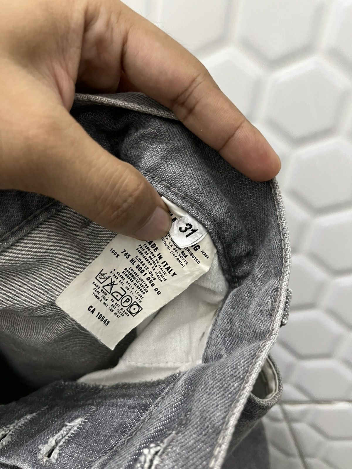 Helmut Lang Archive Helmut Lang Grey Denim Size US 31 - 6 Thumbnail