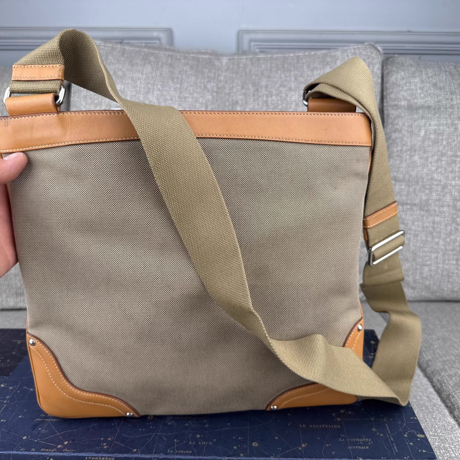 Prada Prada Classic Logo Canvas Men's Crossbody Bag Ｑ27 Size ONE SIZE - 6 Thumbnail