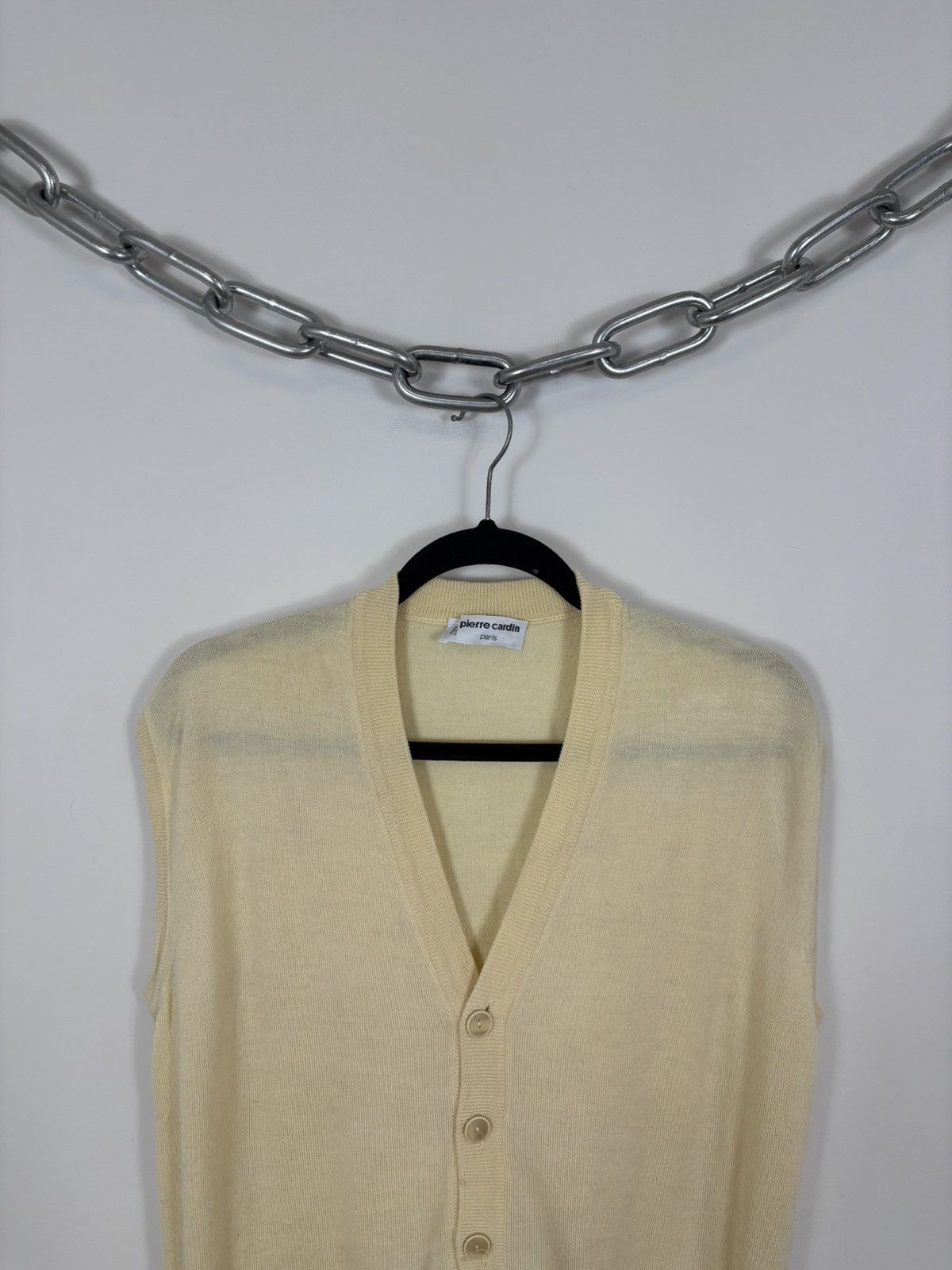 Pierre Cardin Vintage Pierre Cardin Men’s Yellow Wool Knit Vest Sweater Size US S / EU 44-46 / 1 - 2 Thumbnail