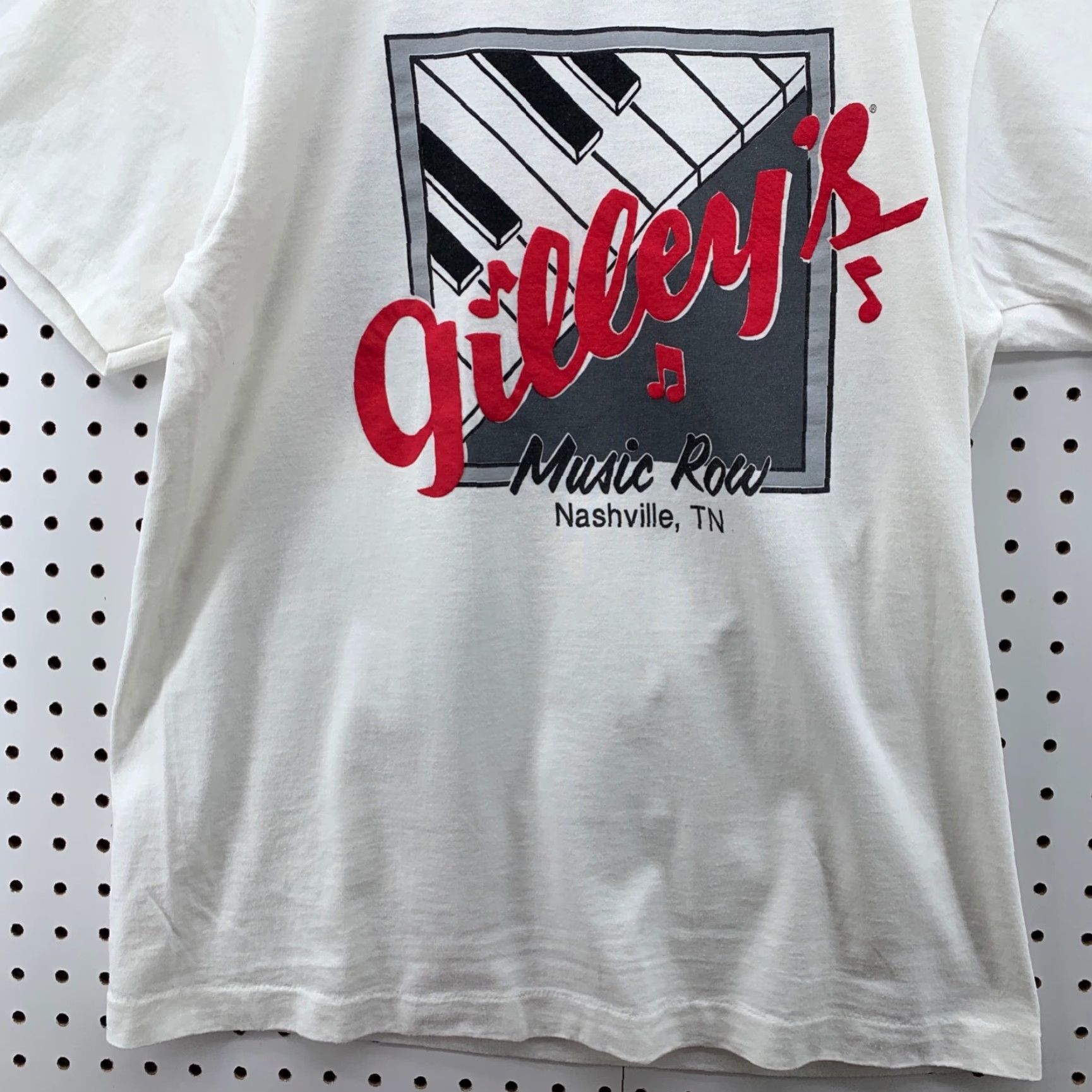 Vintage VINTAGE Gilleys Music Row Shirt Mens M White Cotton Logo 90s Band Music Mens Size US M / EU 48-50 / 2 - 5 Thumbnail