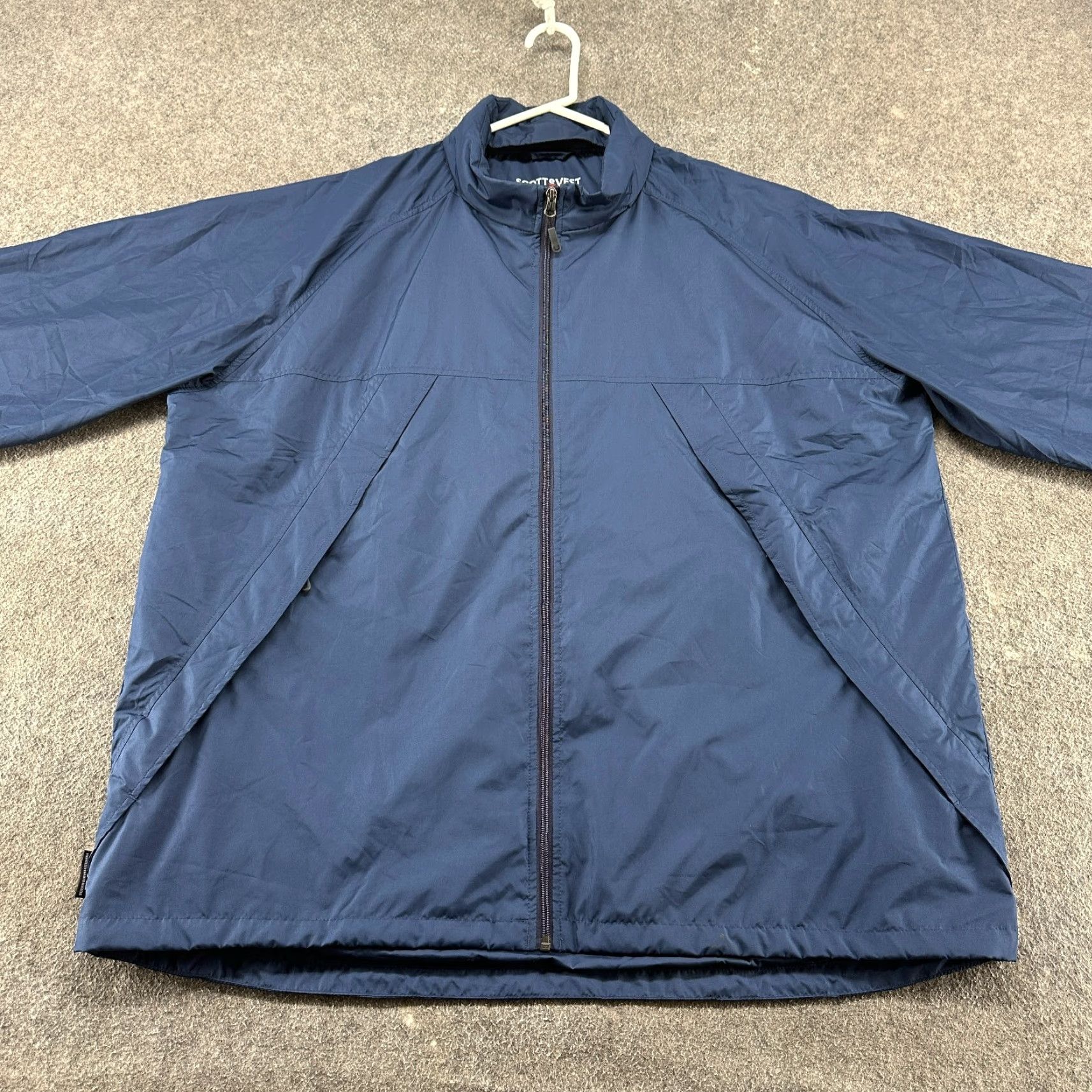 Vintage VINTAGE SCOTTeVEST Jacket Men 3XL Windbreaker Full Zip Hooded Lined Polyester Blue 90s Size US XXL / EU 58 / 5 - 3 Thumbnail
