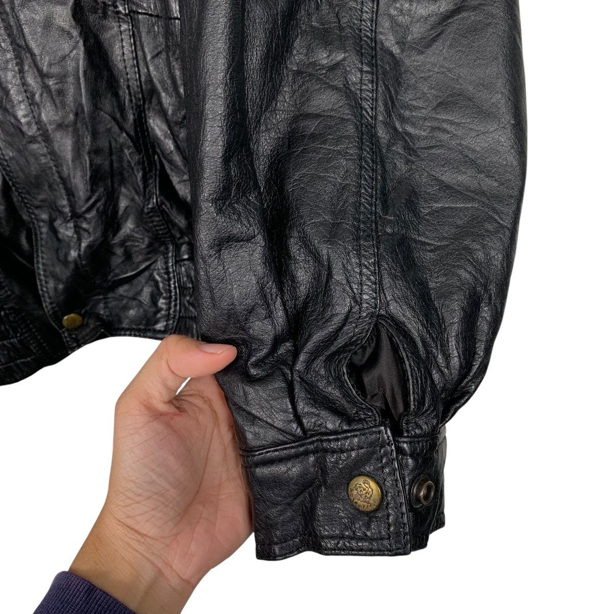 Japanese Brand Valentino Uomo Leather Jacket Size US L / EU 52-54 / 3 - 13 Thumbnail