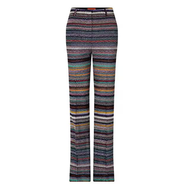 o1g2r1mq1124 Chevron Trouser in Dark Multicolor