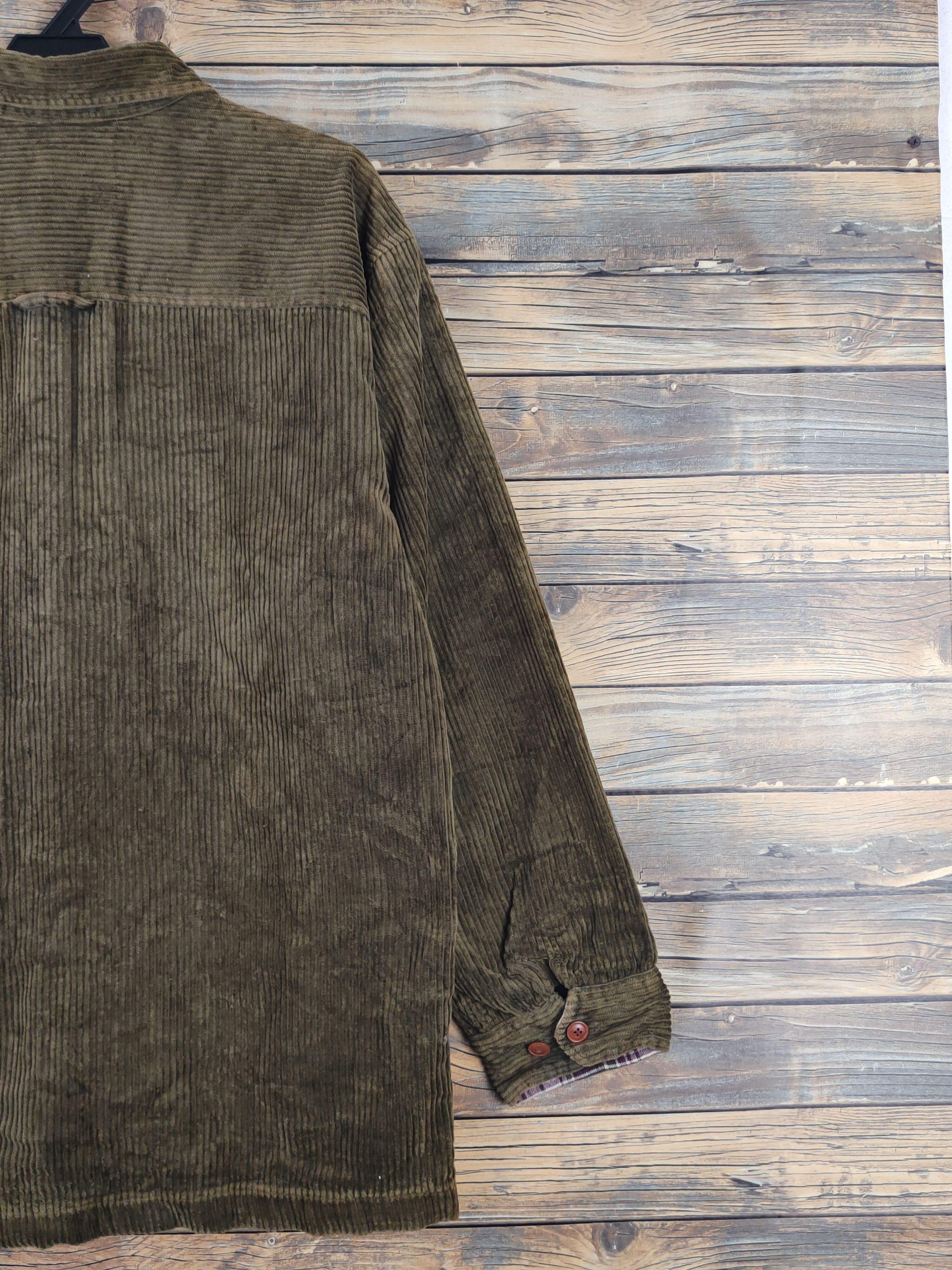 Vintage George Thomas Hawkins Olive Corduroy jacket #W1758 Size US M / EU 48-50 / 2 - 11 Thumbnail