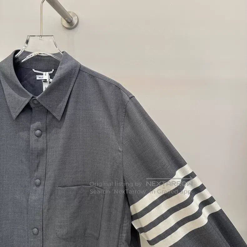 Thom Browne Thom Browne Classic Jacket in Medium Grey Size US L / EU 52-54 / 3 - 3 Thumbnail