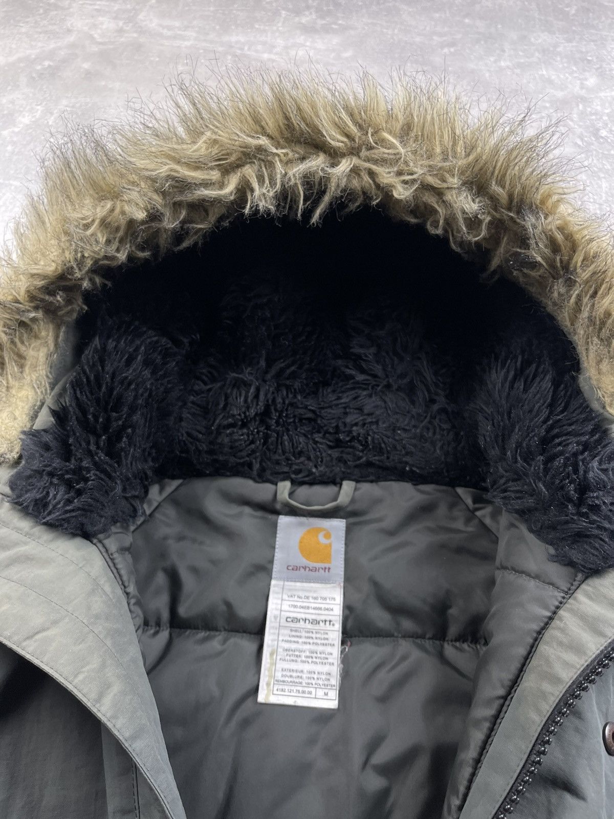 Carhartt × Carhartt Wip Carhartt Nylon Gray Long Fur Synthetic Hooded Parka Jacket Size US M / EU 48-50 / 2 - 17 Thumbnail