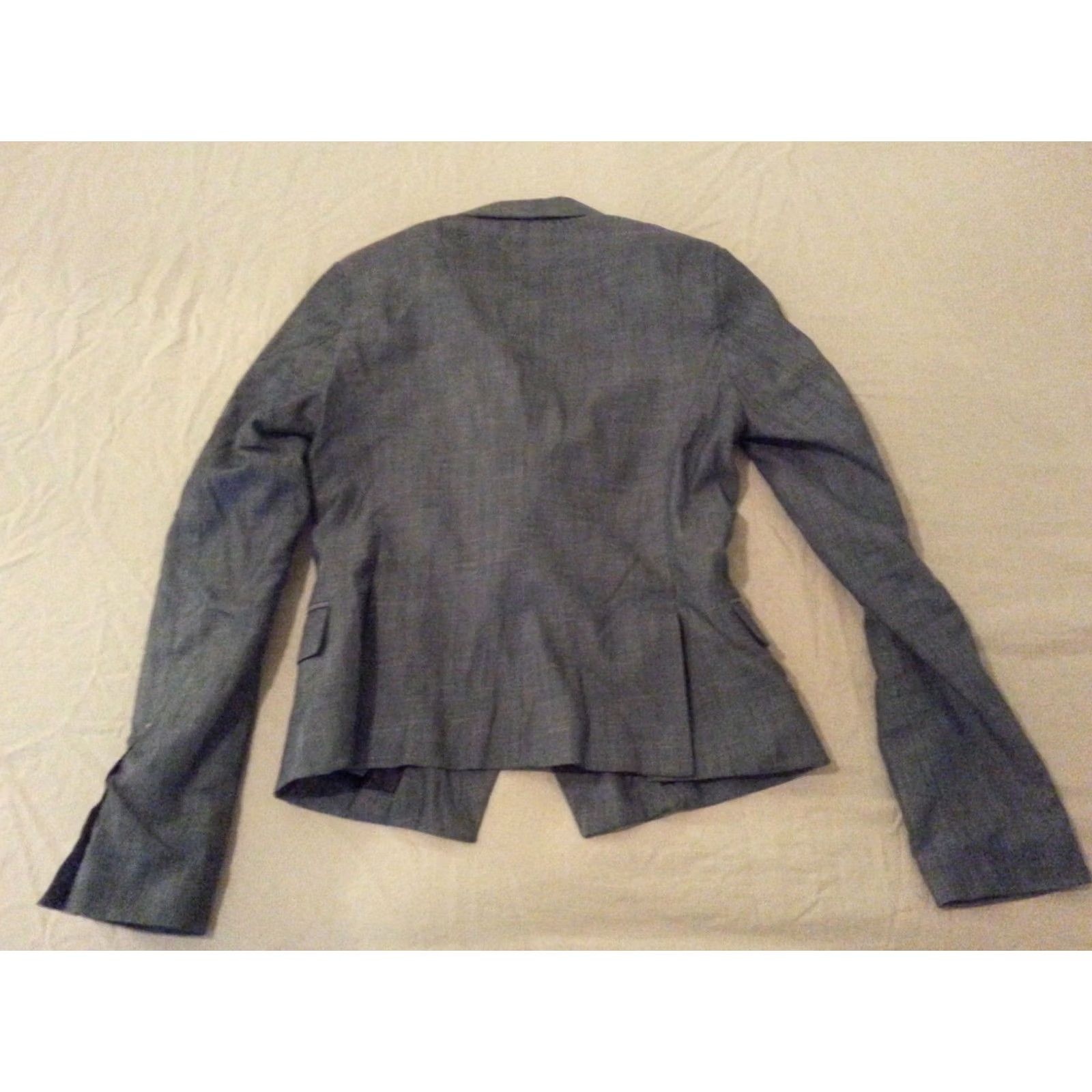 Banana Republic Womens Banana Republic Jacket Blazer 0 Grey Gray Size XS / US 0-2 / IT 36-38 - 3 Thumbnail