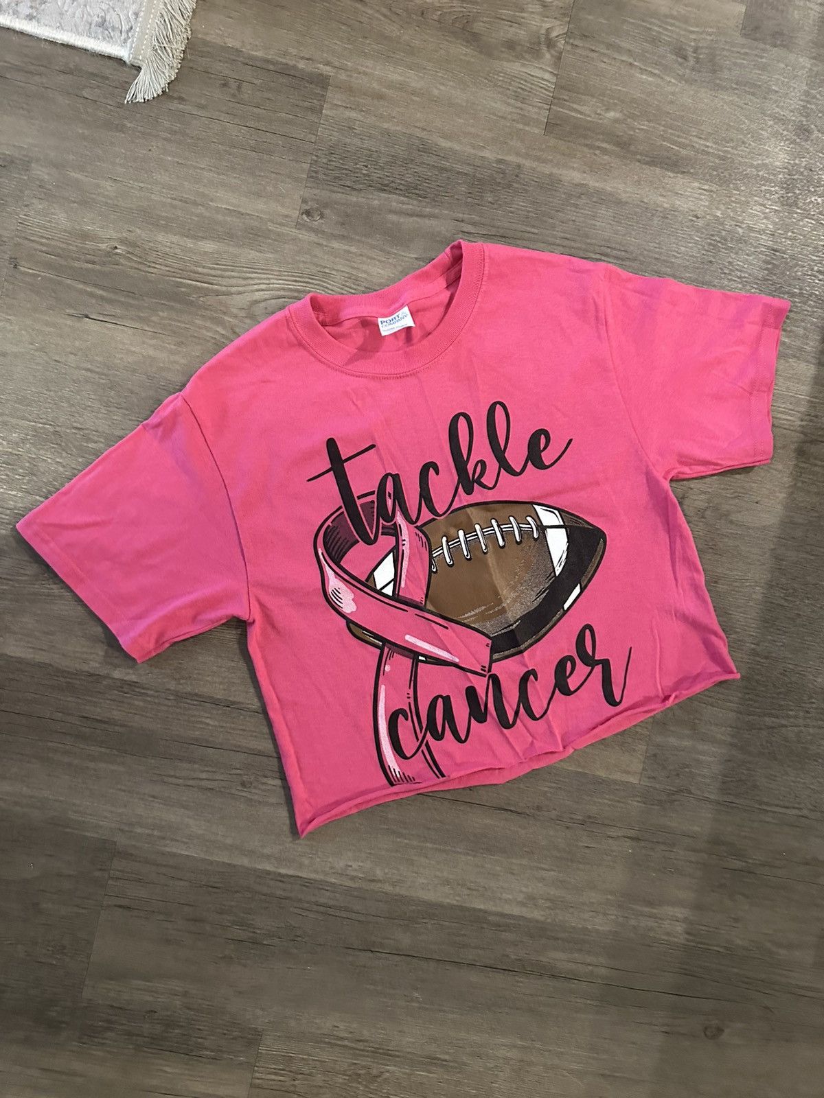 Other NWT Pink October Tackle Cancer Crop Shirt For Women Size S Size S / US 4 / IT 40 - 2 Thumbnail