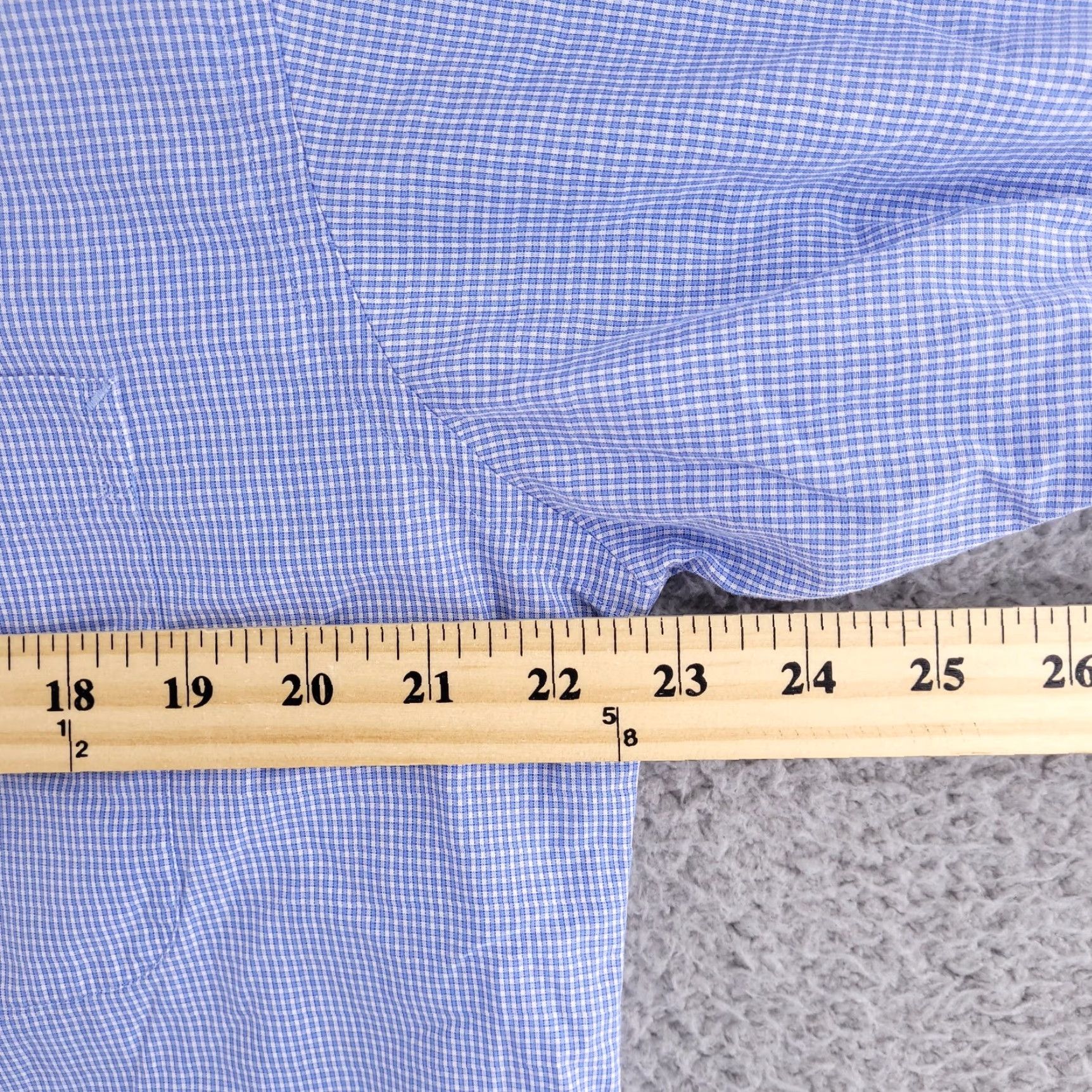 Tommy Hilfiger Tommy Hilfiger Traveler Lifetime Dress Shirt Sz 15.5 33 Blue Striped Oxford Shirt Mens Size 42R - 6 Thumbnail