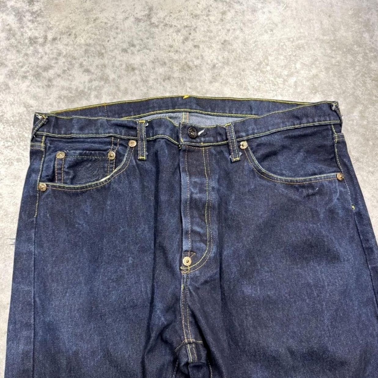 RMC Jeans Red Monkey Jeans Mens 38x32 Denim Pockets Rare Wide Leg Selvedge Distressed Embroidered Blue 90s Vintage Art Tattoo Japanese Clearance Size US 38 / EU 54 - 7 Thumbnail