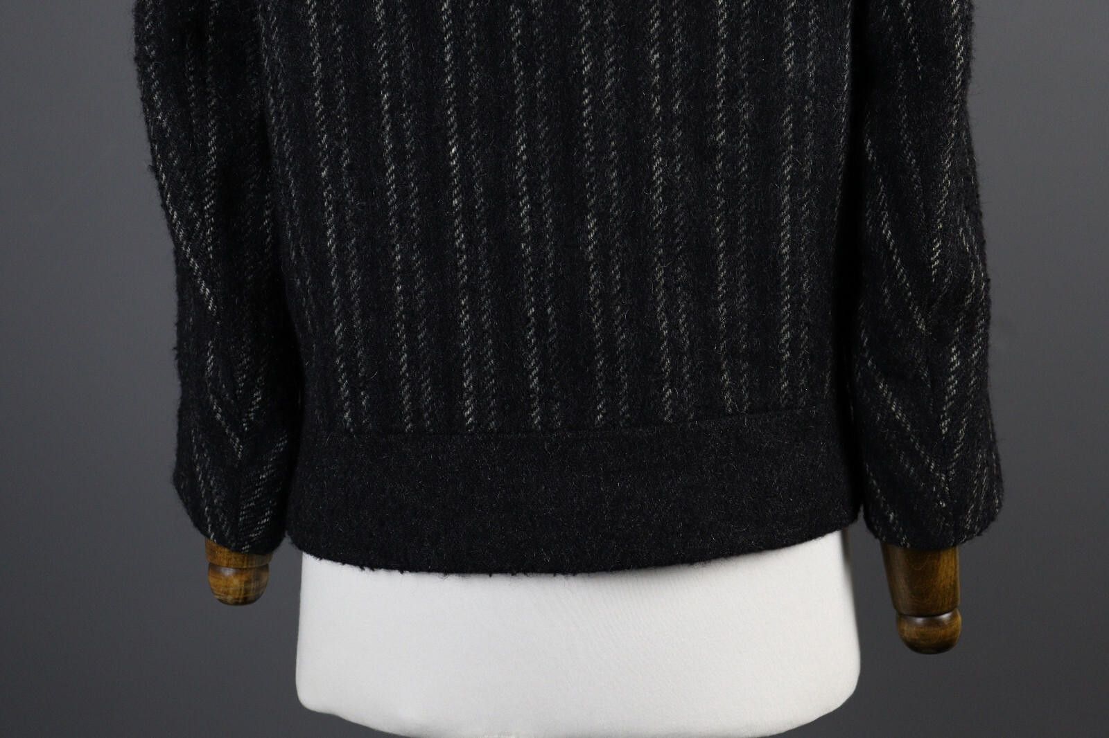 Valstar Vintage Vita by Valstar Wool Gray Stripe Coat Jacket Size L Size L / US 10 / IT 46 - 7 Thumbnail