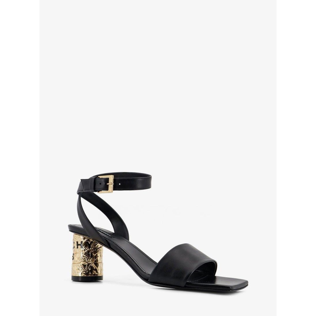 Givenchy GIVENCHY Tape Black Leather 65mm Heel Sandals New & Authenti Size US 9 / IT 39 - 2 Thumbnail