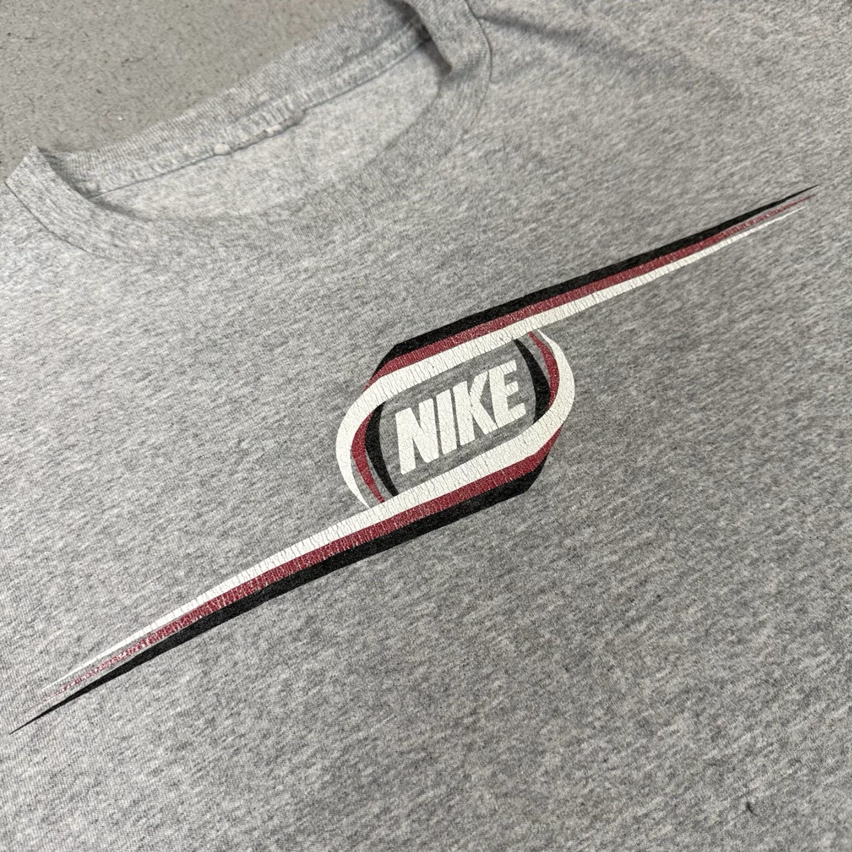 Nike VINTAGE Nike T Shirt Mens XL Gray Swoosh Logo 90s Sports USA Distressed Casual Rare Size US XL / EU 56 / 4 - 3 Thumbnail