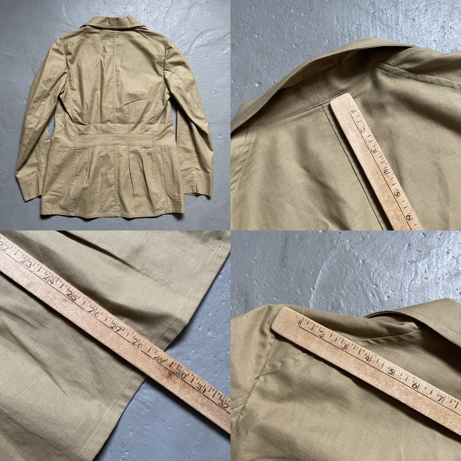 ANATOMICA Anatomica Paris Cotton Sports Blazer Coat Unisex Adults Beige 48 Japan Size Regular Vintageヘルーム Size 48R - 8 Thumbnail