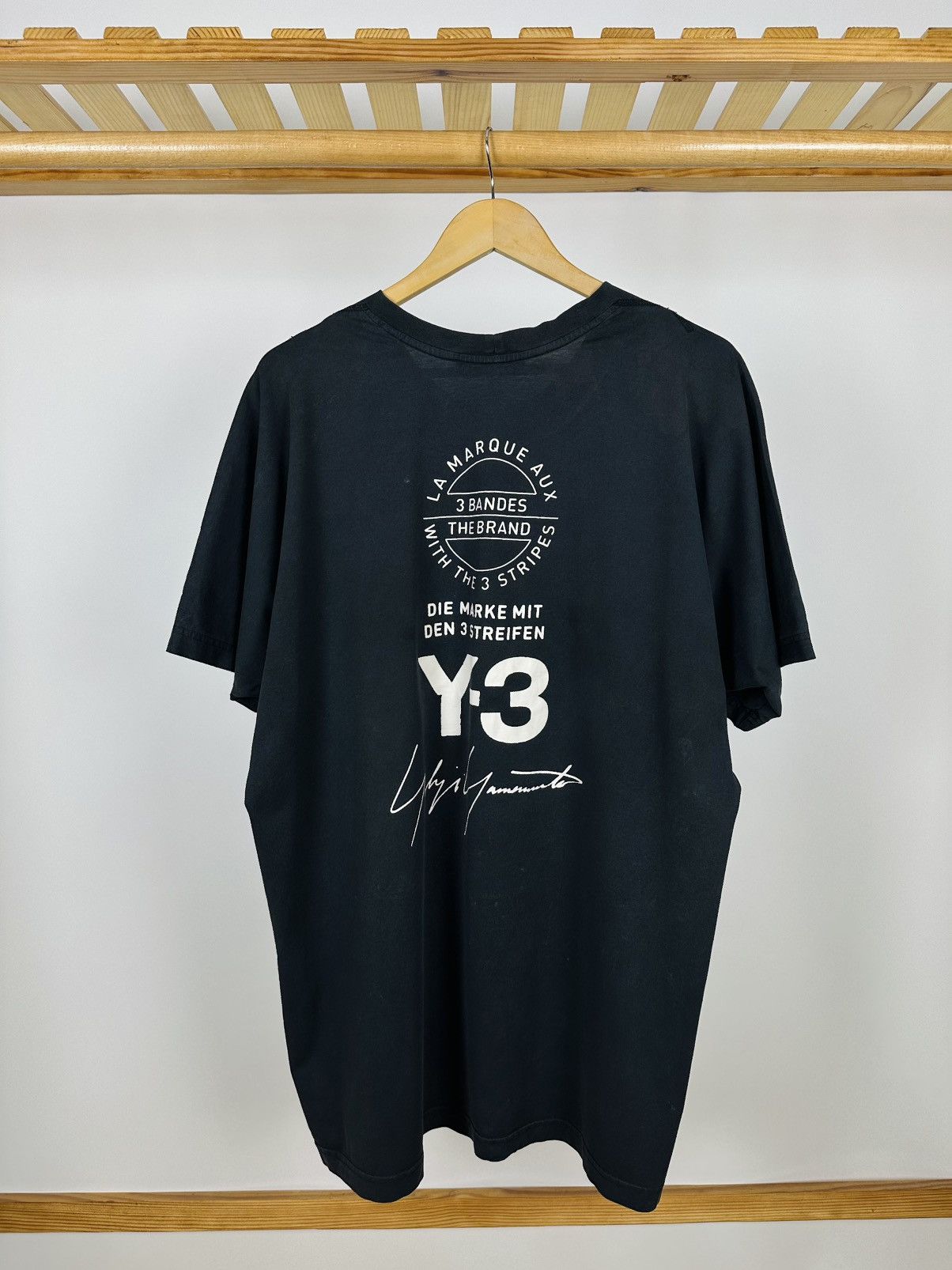 Adidas Adidas Y-3 Yohji Yamamoto Distressed T-Shirt Size US L / EU 52-54 / 3 - 1 Thumbnail