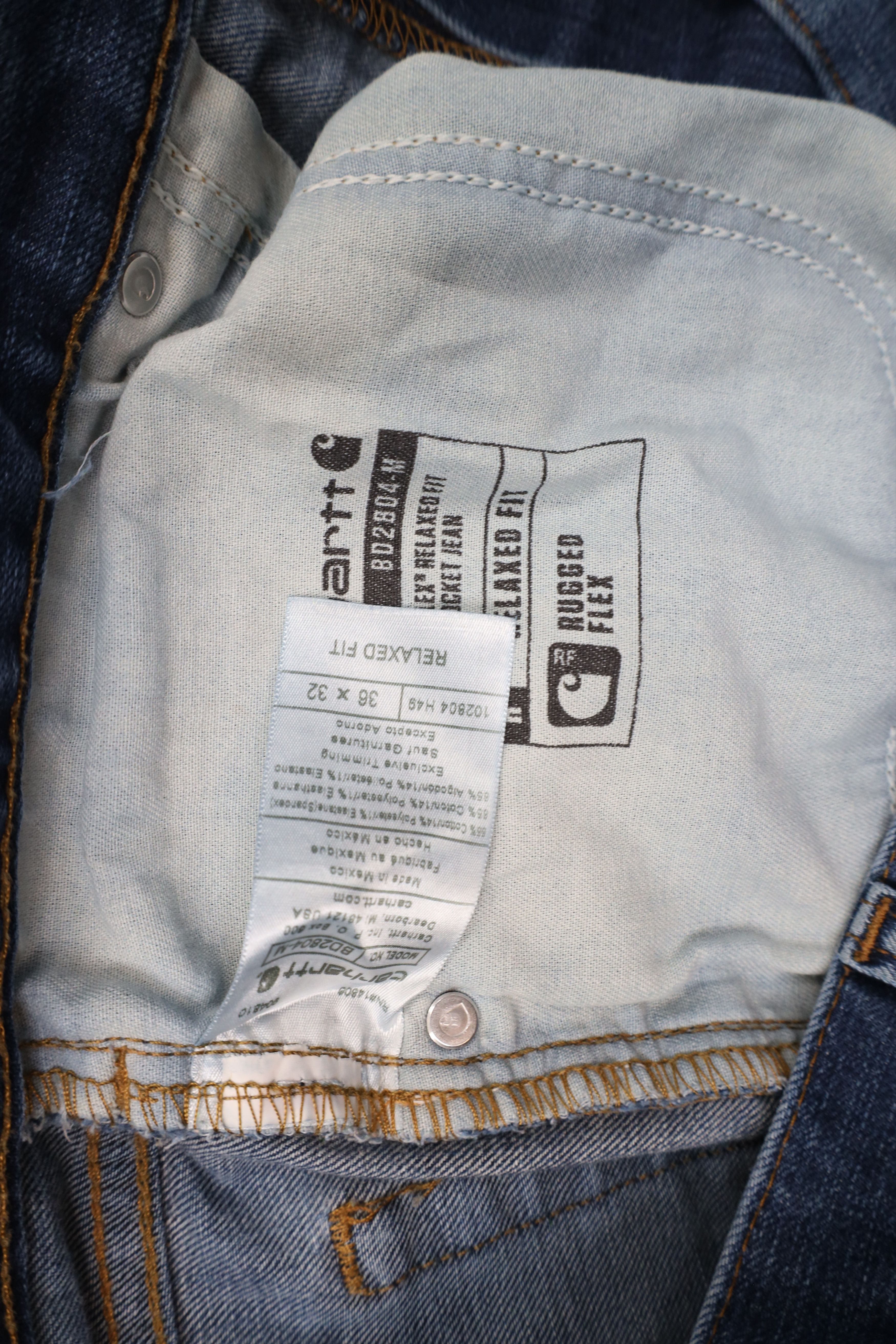 Carhartt × Vintage Vintage Carhartt Relaxed Fit Stretch Denim Jeans Blue Size US 36 / EU 52 - 10 Thumbnail