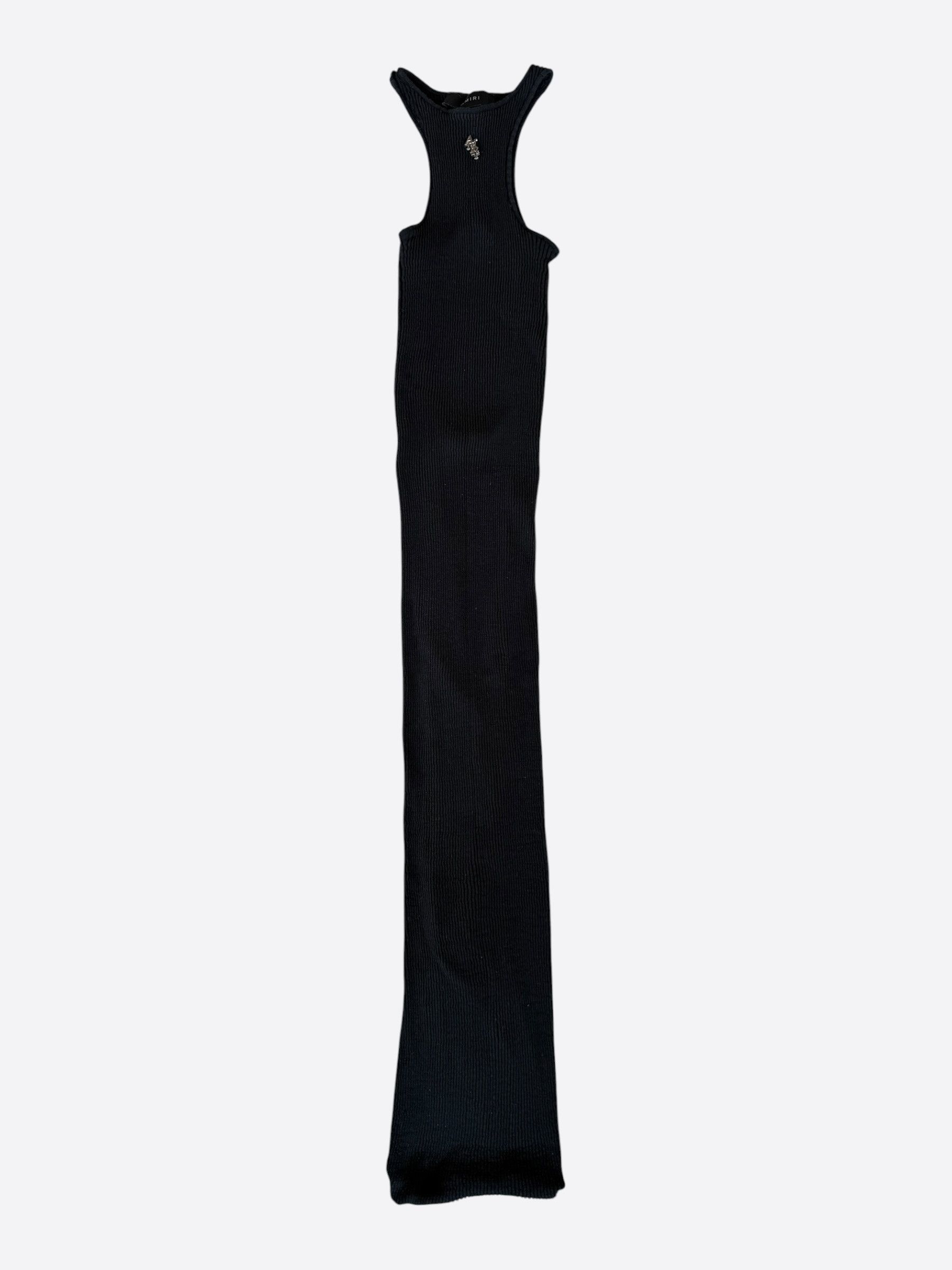 Amiri Amiri Black & Silver Staggered Logo Dress Size XS / US 0-2 / IT 36-38 - 1 Thumbnail
