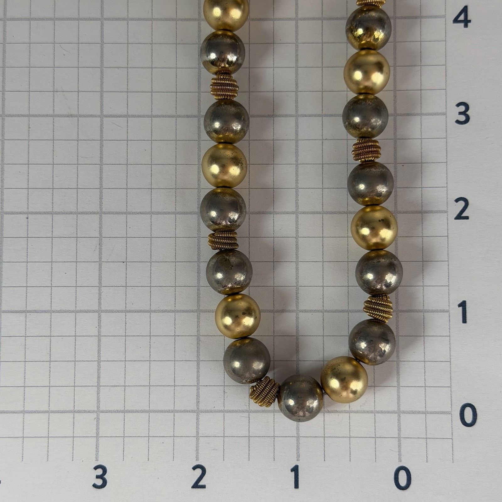 Other Classic Elegant VTG 1980s 32" Two-Tone 12mm Beaded Necklace Size ONE SIZE - 6 Thumbnail