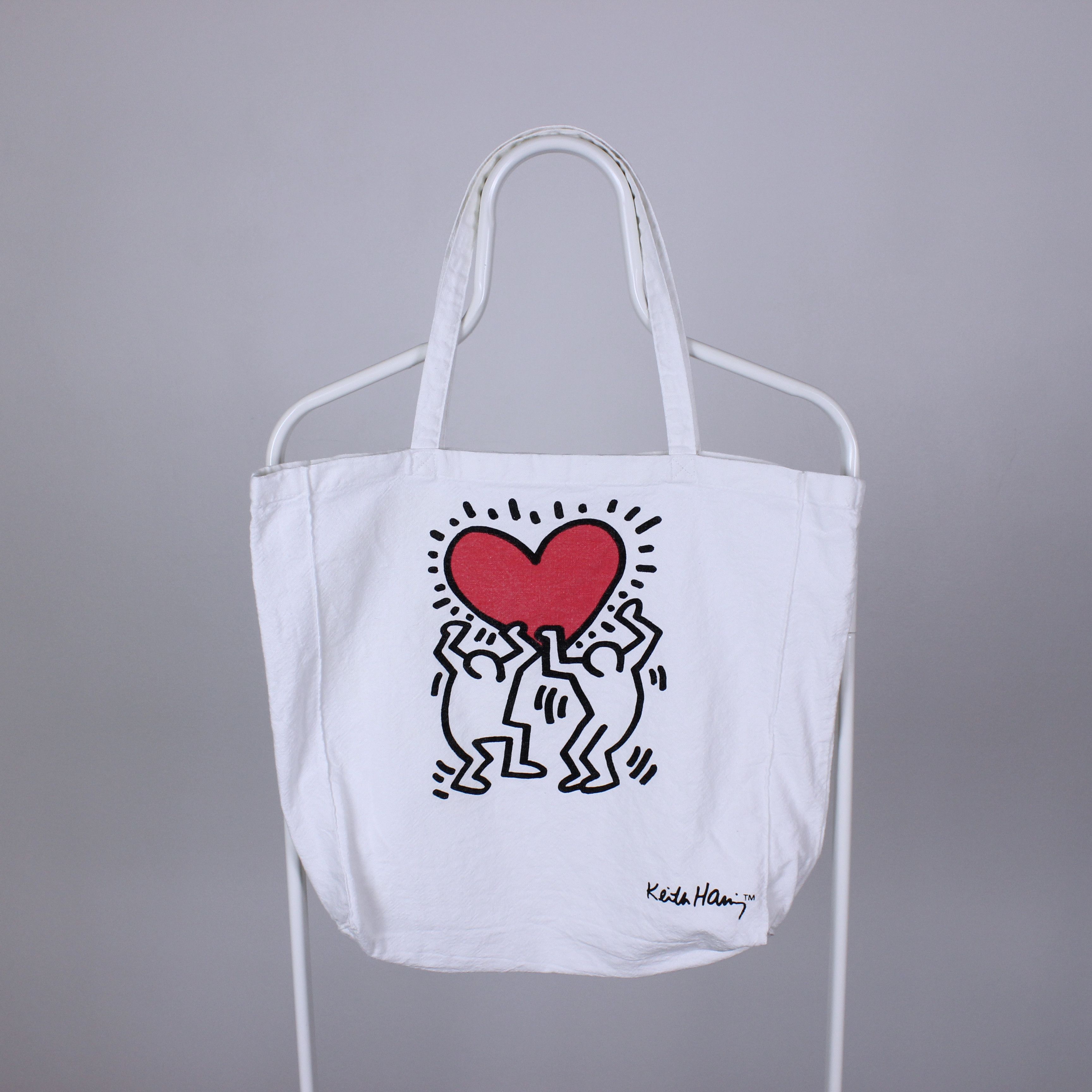 Keith Haring Keith Haring shopper bags bag small white logo Size ONE SIZE - 1 Thumbnail