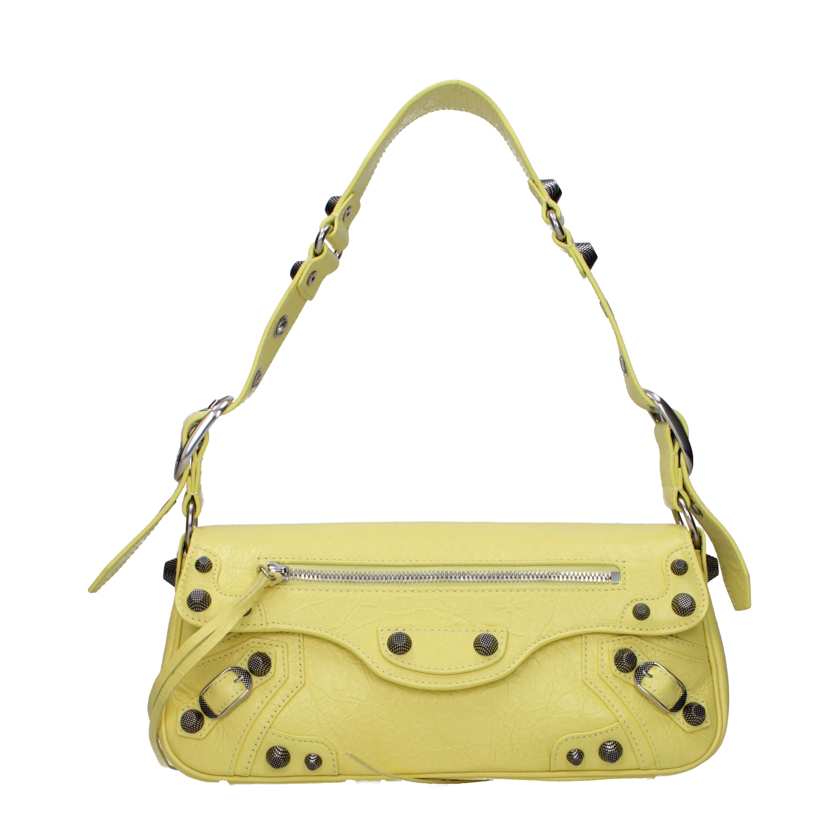 Balenciaga Balenciaga Shoulder Bags Women Leather Yellow/Lemon Size ONE SIZE - 1 Thumbnail
