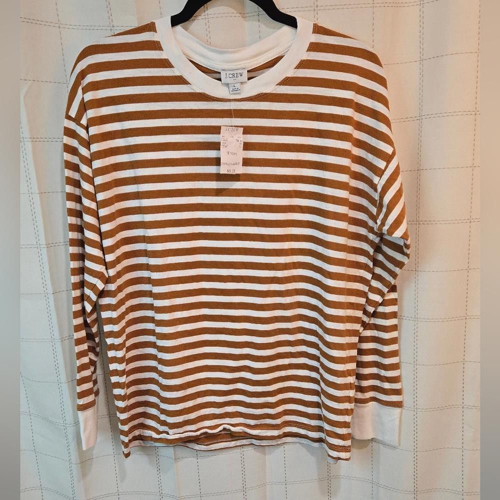 J.Crew J Crew Striped Tee Size L / US 10 / IT 46 - 2 Thumbnail