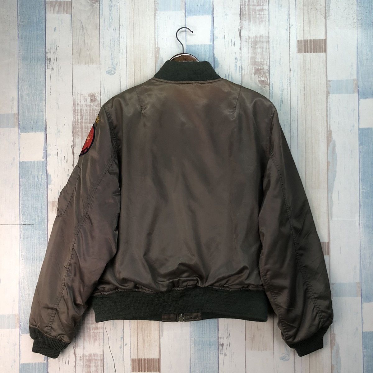 Vintage Vintage 90s US Marine Ma-1 Flyer Bomber Jacket Size US L / EU 52-54 / 3 - 2 Thumbnail
