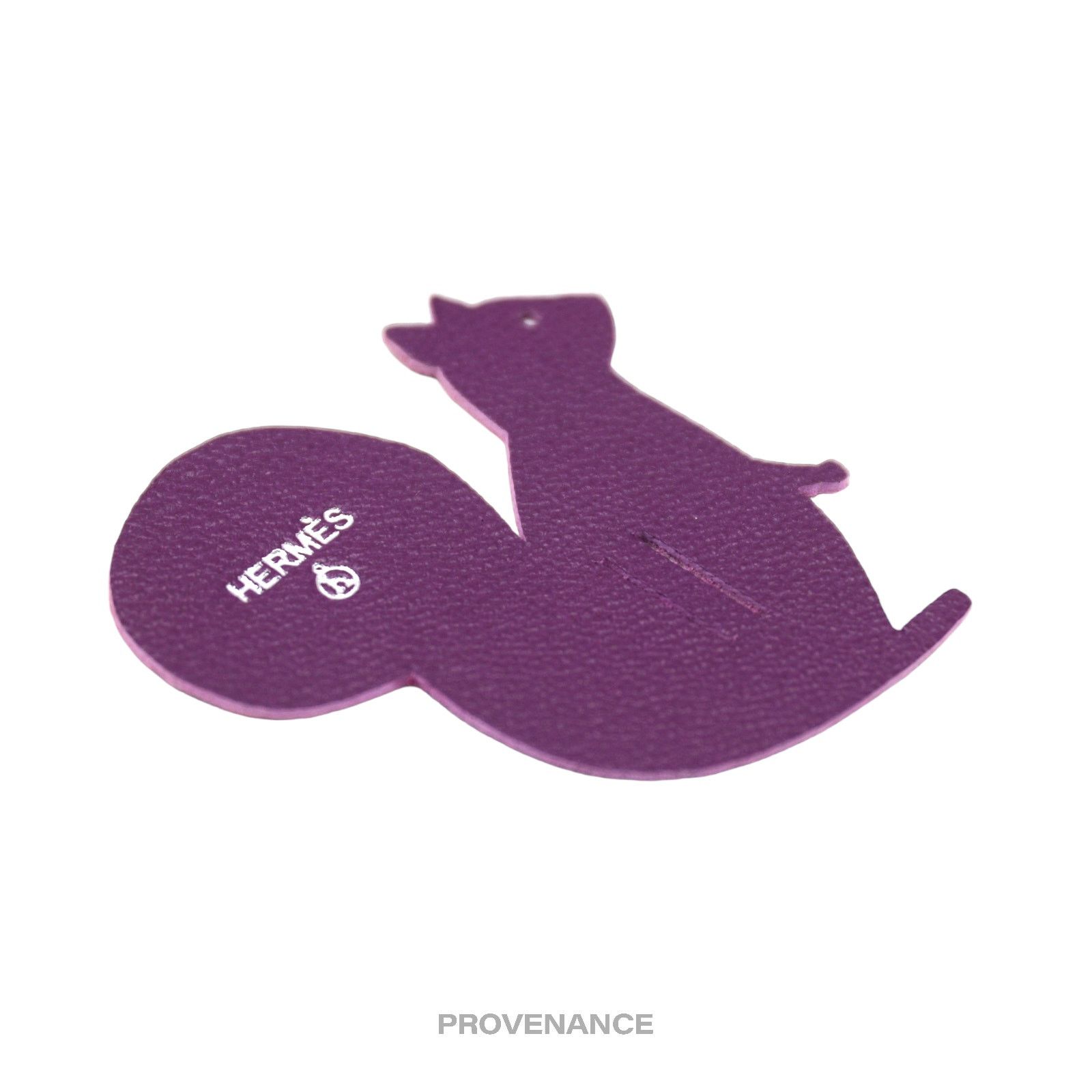 Hermes 🔴 Hermes Petit h Squirrel Charm - Purple Pebbled Leather Size ONE SIZE - 4 Thumbnail