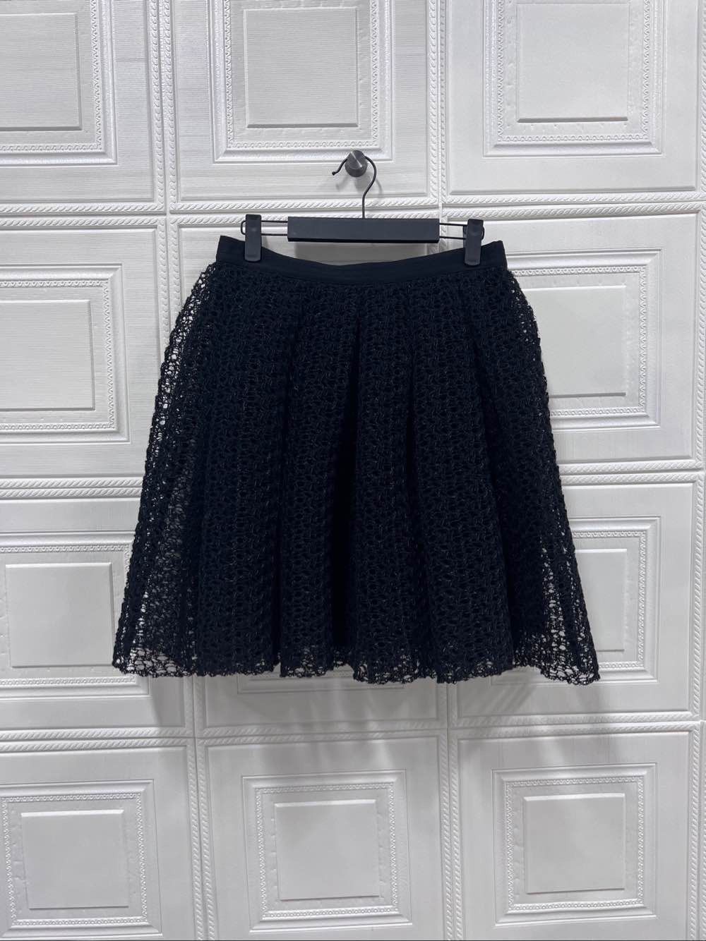 Dior Christian Dior Black Lace Mini Skirt Size 40 Size 28" / US 6 / IT 42 - 1 Thumbnail