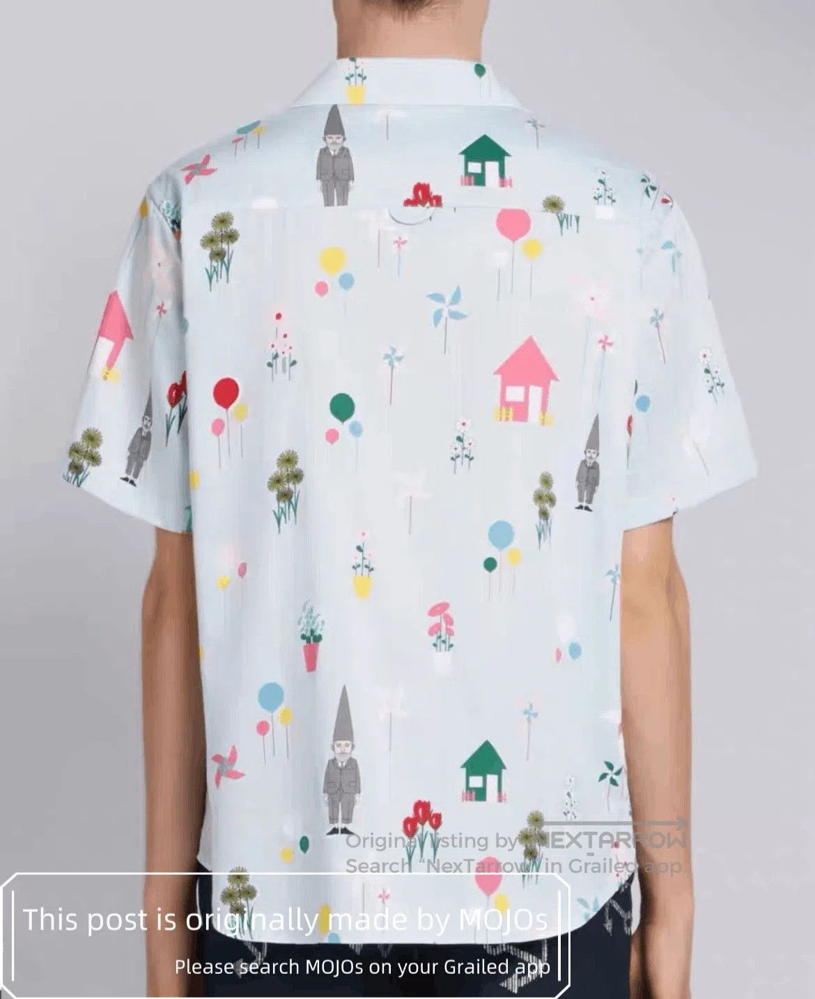 Thom Browne Sz 0 Thom Browne Fairy Painting S/S Blue Shirt. Size US XS / EU 42 / 0 - 7 Thumbnail