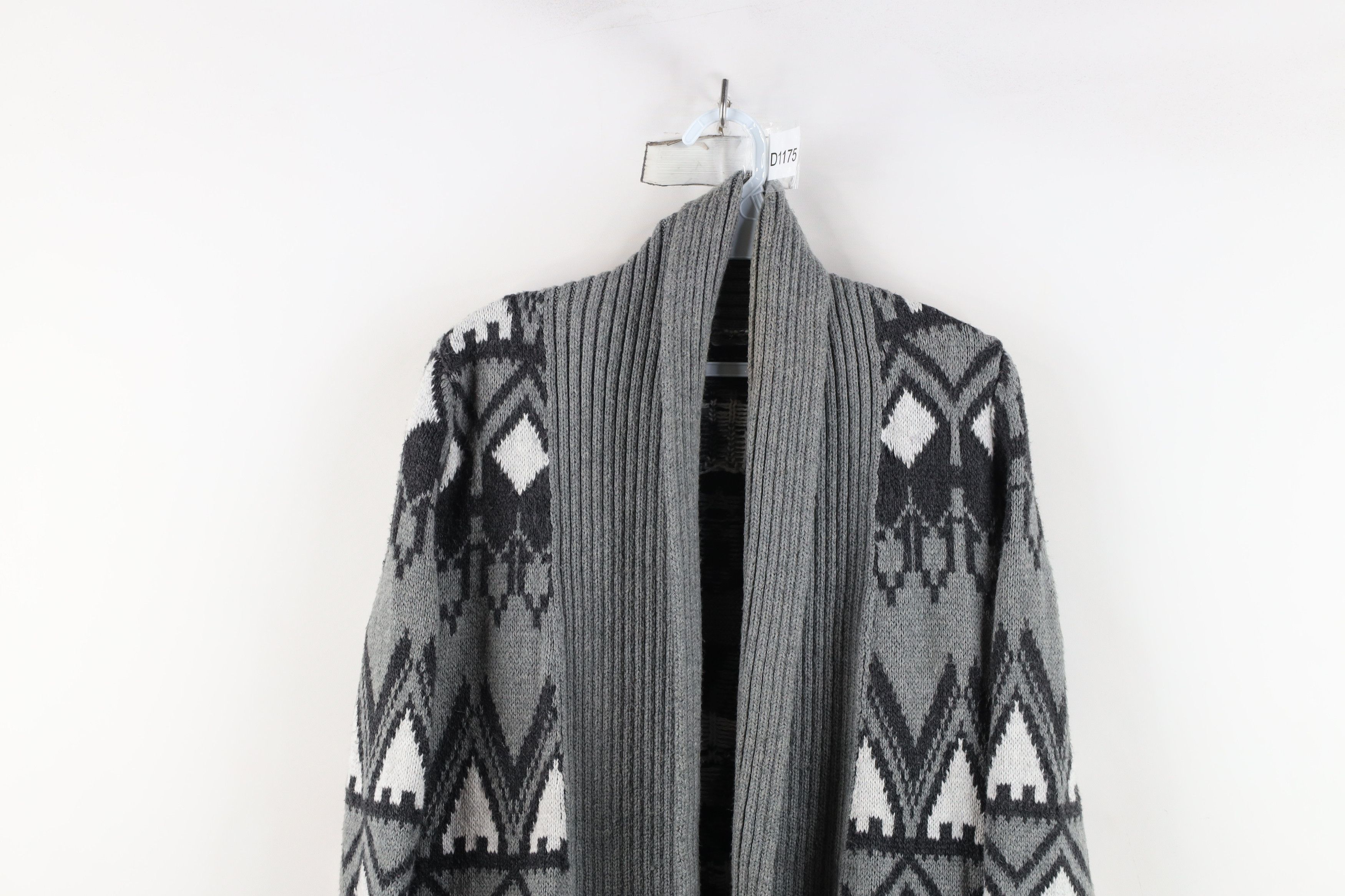 Vintage Vintage 90s Streetwear Open Front Knit Cardigan Sweater Size M / US 6-8 / IT 42-44 - 2 Thumbnail