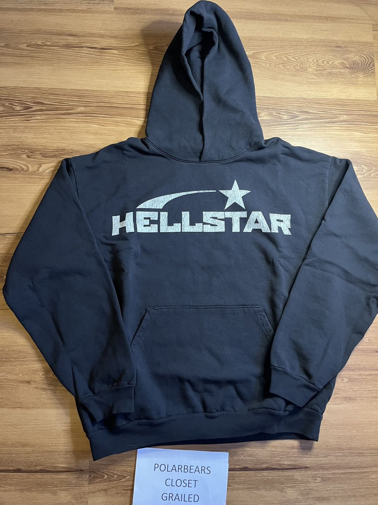 image of Hellstar Black Uniform Hoodie S, Men's (Size Small)