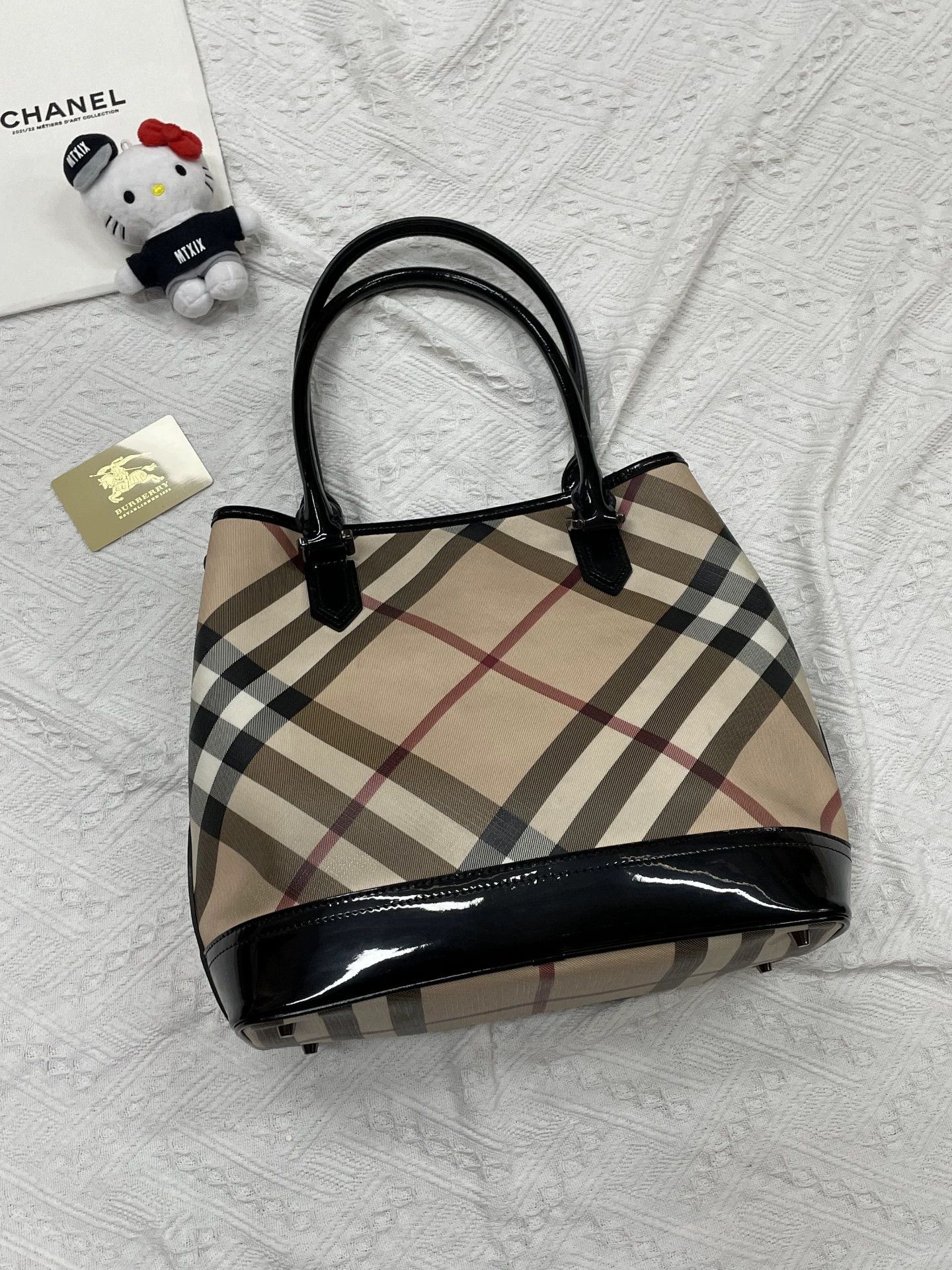 Burberry Burberry Check Tote Bag Size ONE SIZE - 2 Thumbnail