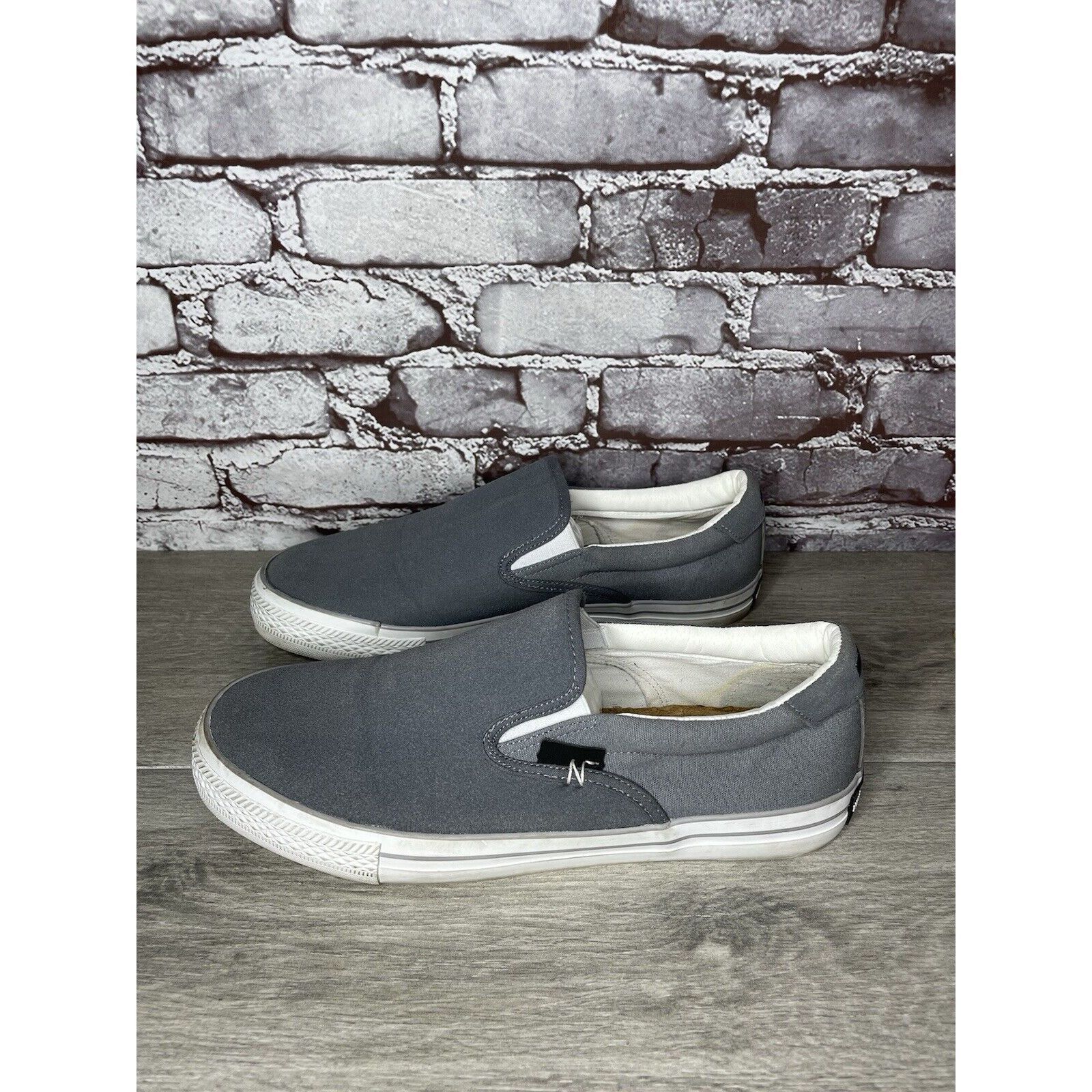 New Republic New Republic Grey Canvas Fabric Slip On Cork Sole Shoes Men’ Size US 11.5 / EU 44-45 - 16 Thumbnail