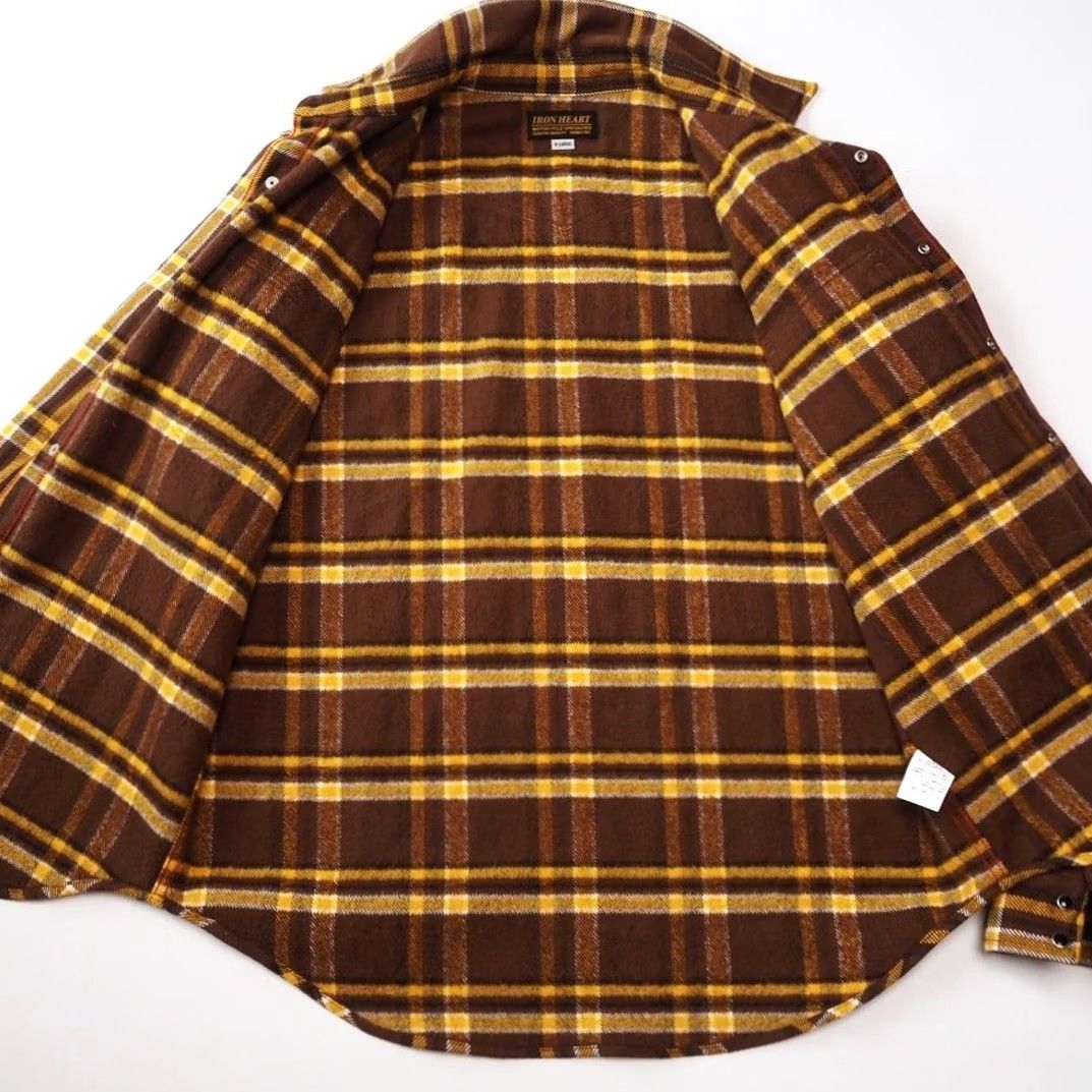 Iron Heart IRON HEART Western Shirt XL Ultra Heavy Flannel IHSH-372 Brown Mens Size US XL / EU 56 / 4 - 5 Thumbnail