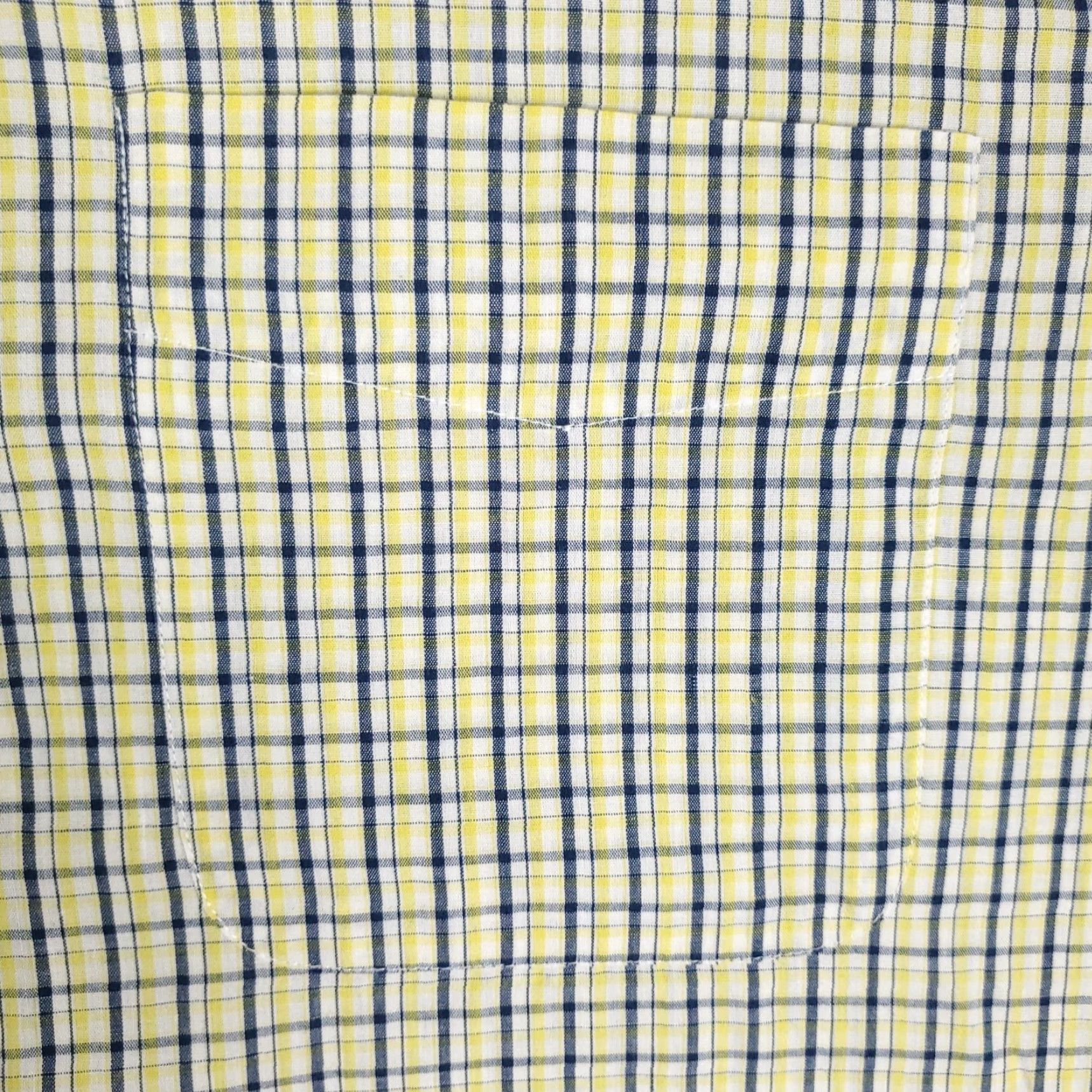 Vintage Cactus Shirt Mens Short Sleeve Button Up Plaid Yellow Blue Size M Size US M / EU 48-50 / 2 - 2 Thumbnail