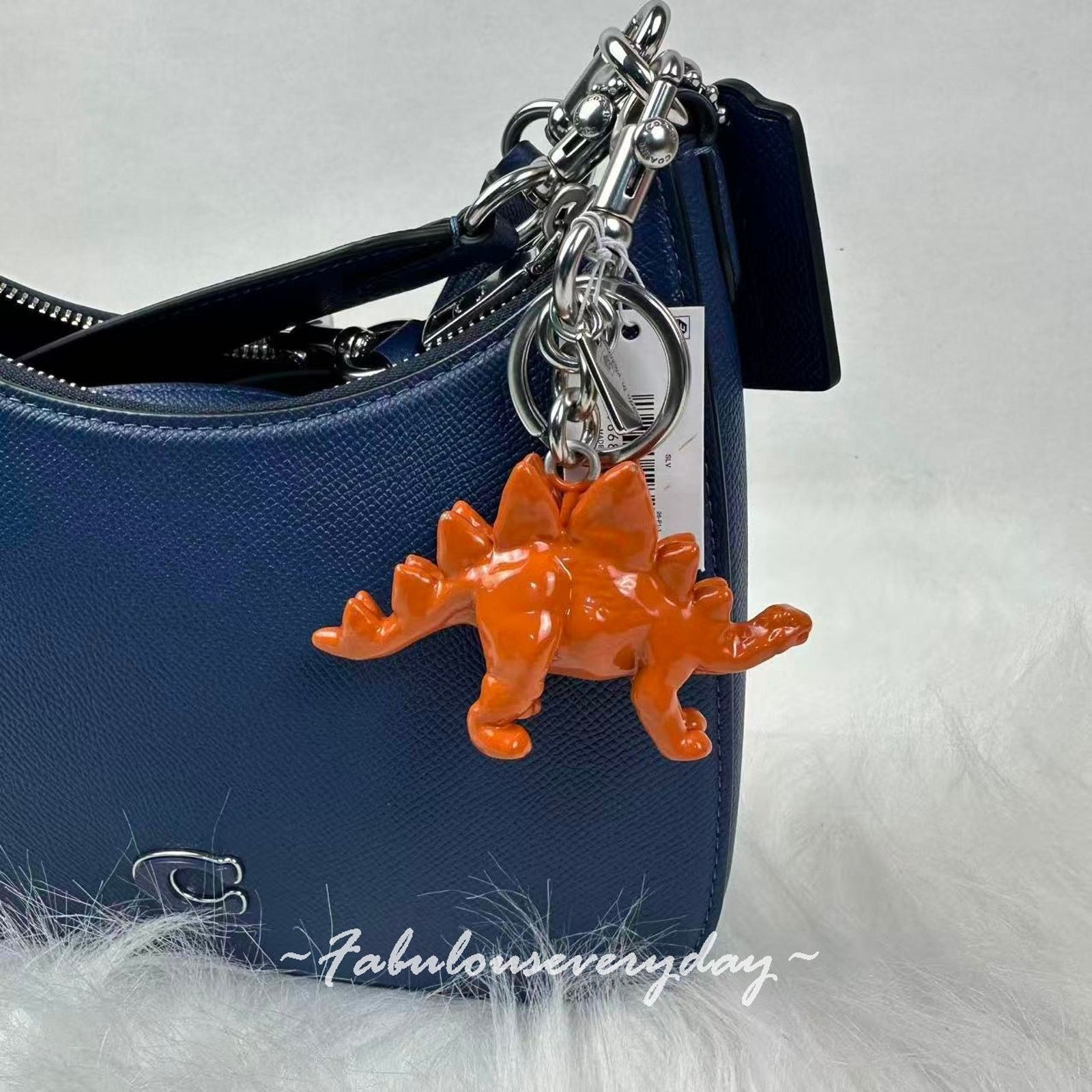 Coach Coach Stegosaurus Bag Charm With Keyring Key Chain CEB63 NWT Size ONE SIZE - 1 Thumbnail