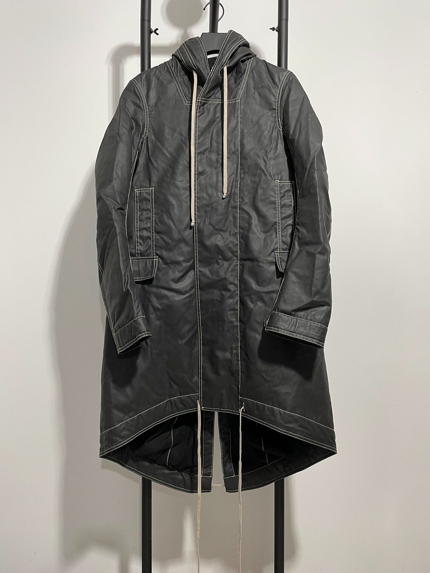 rick owens ro fish tail cotton jacket
