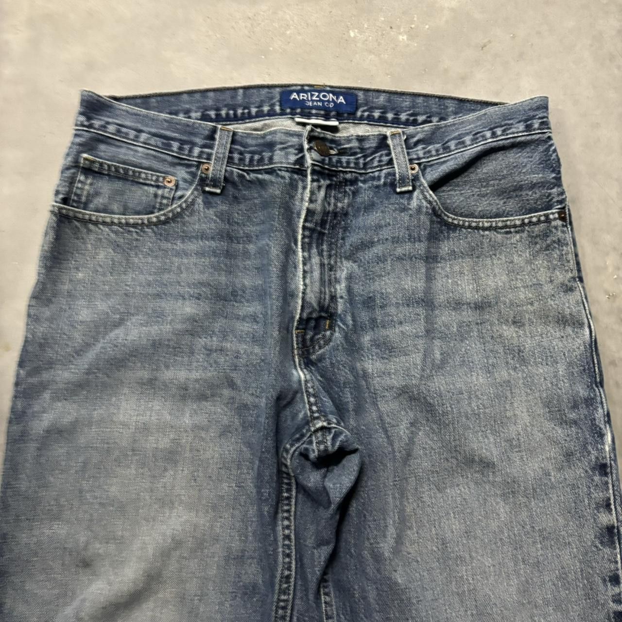 Japanese Brand × Vintage Crazy Vintage Y2K/2000s Grunge Dark Wash Distressed Denim Jeans! Size US 34 / EU 50 - 5 Thumbnail