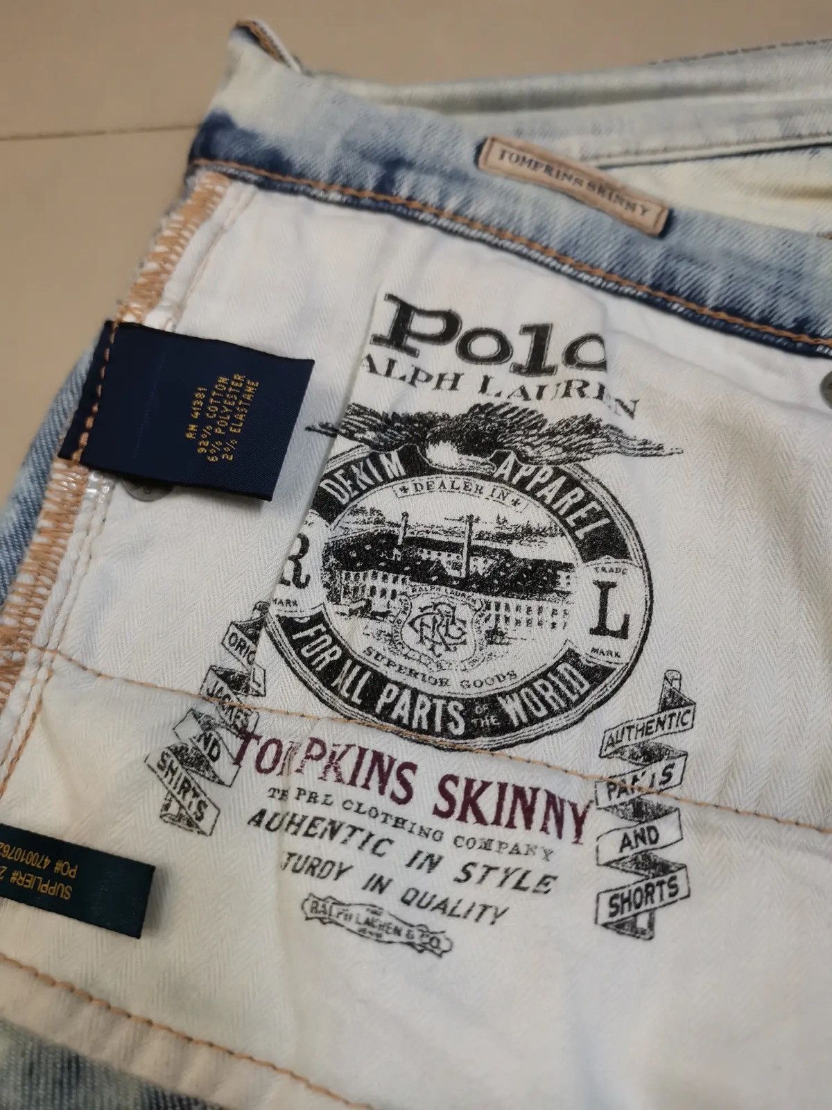 RRL Ralph Lauren Polo Ralph Lauren Tompkins Skinny Jeans Acid Wash Size US 29 - 11 Thumbnail