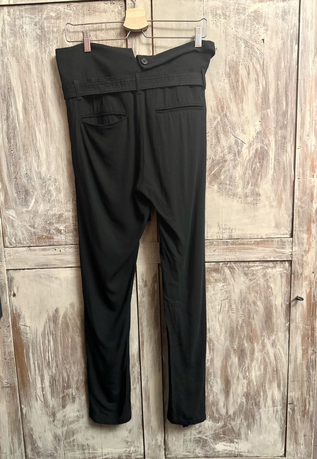 Ann Demeulemeester ann demeulemeester asymmetrical black wool pants 36 fr Size 26" / US 2 / IT 38 - 6 Thumbnail