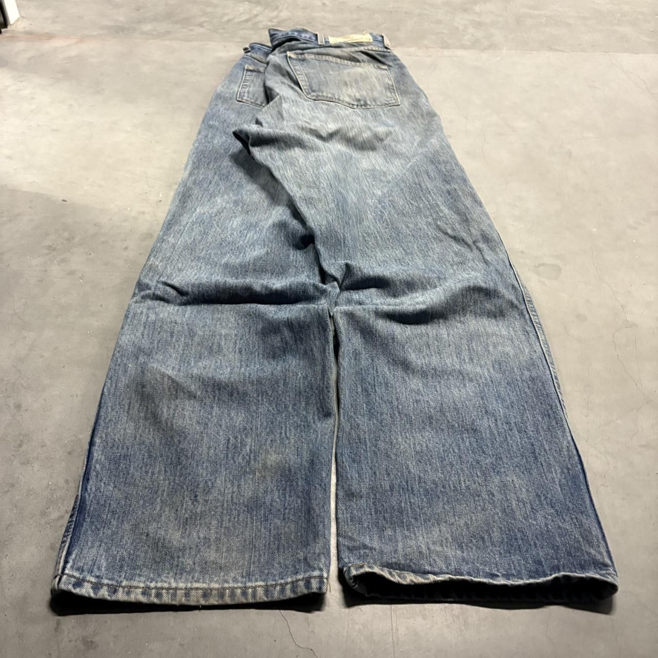 Japanese Brand × Vintage Crazy Vintage Y2K/2000s Baggy Medium Wash RedHead Denim Jeans! Size US 40 / EU 56 - 6 Thumbnail