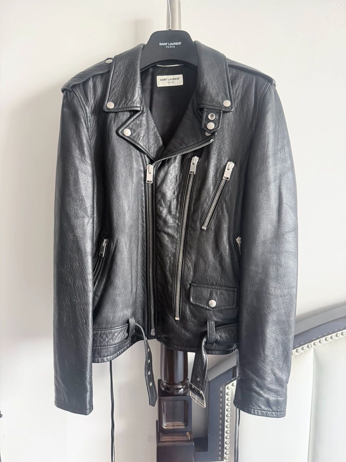 Saint Laurent Paris Saint Laurent Paris 16fw Blood Tooth Leather Jacket Size 50 Size US L / EU 52-54 / 3 - 1 Thumbnail