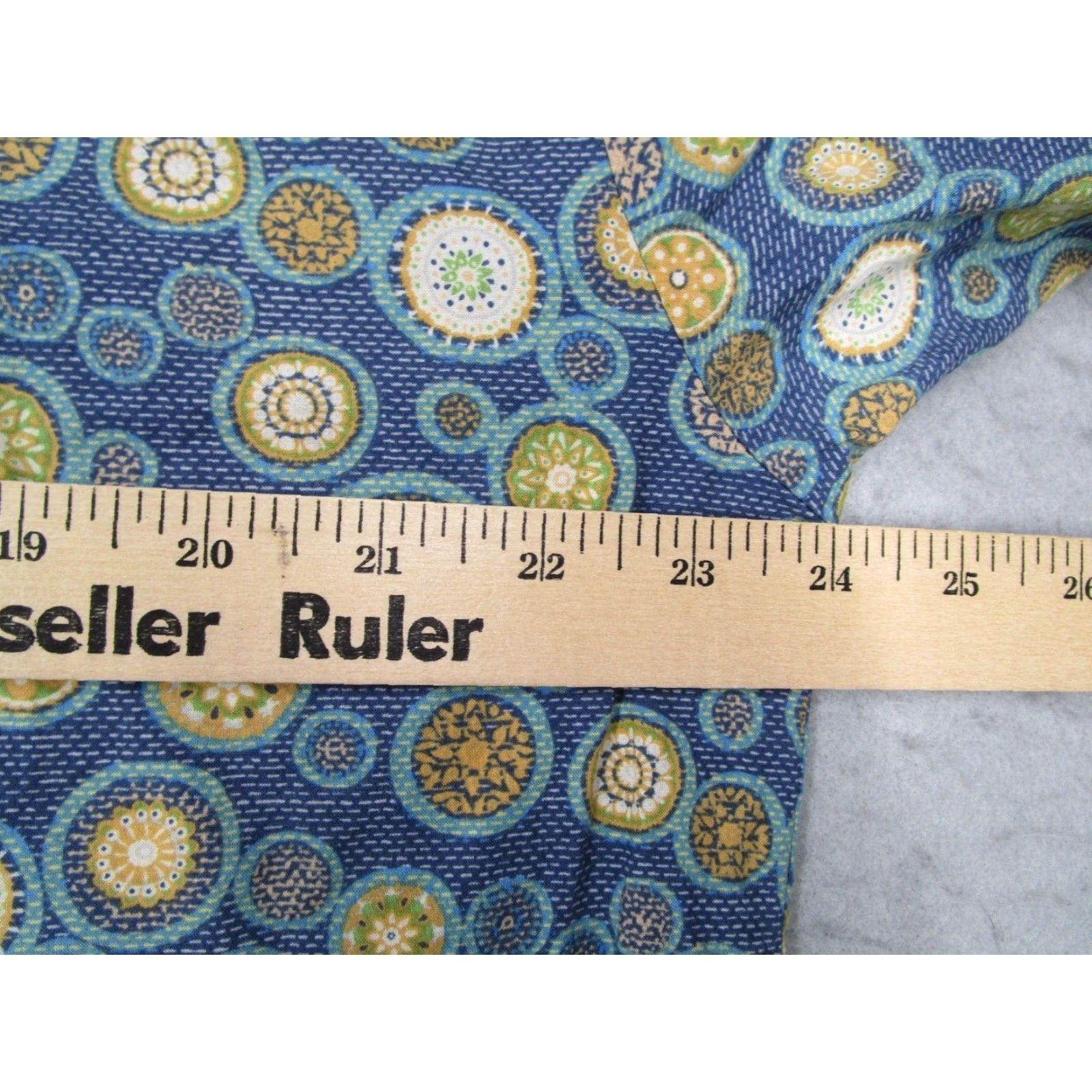 Tori Richard Tori Richard Shirt Mens Large Blue Button Up Hawaiian Cotton Lawn Geometric 60s 70s Retro Tropical Shirt Mens L Blue Size US L / EU 52-54 / 3 - 7 Thumbnail