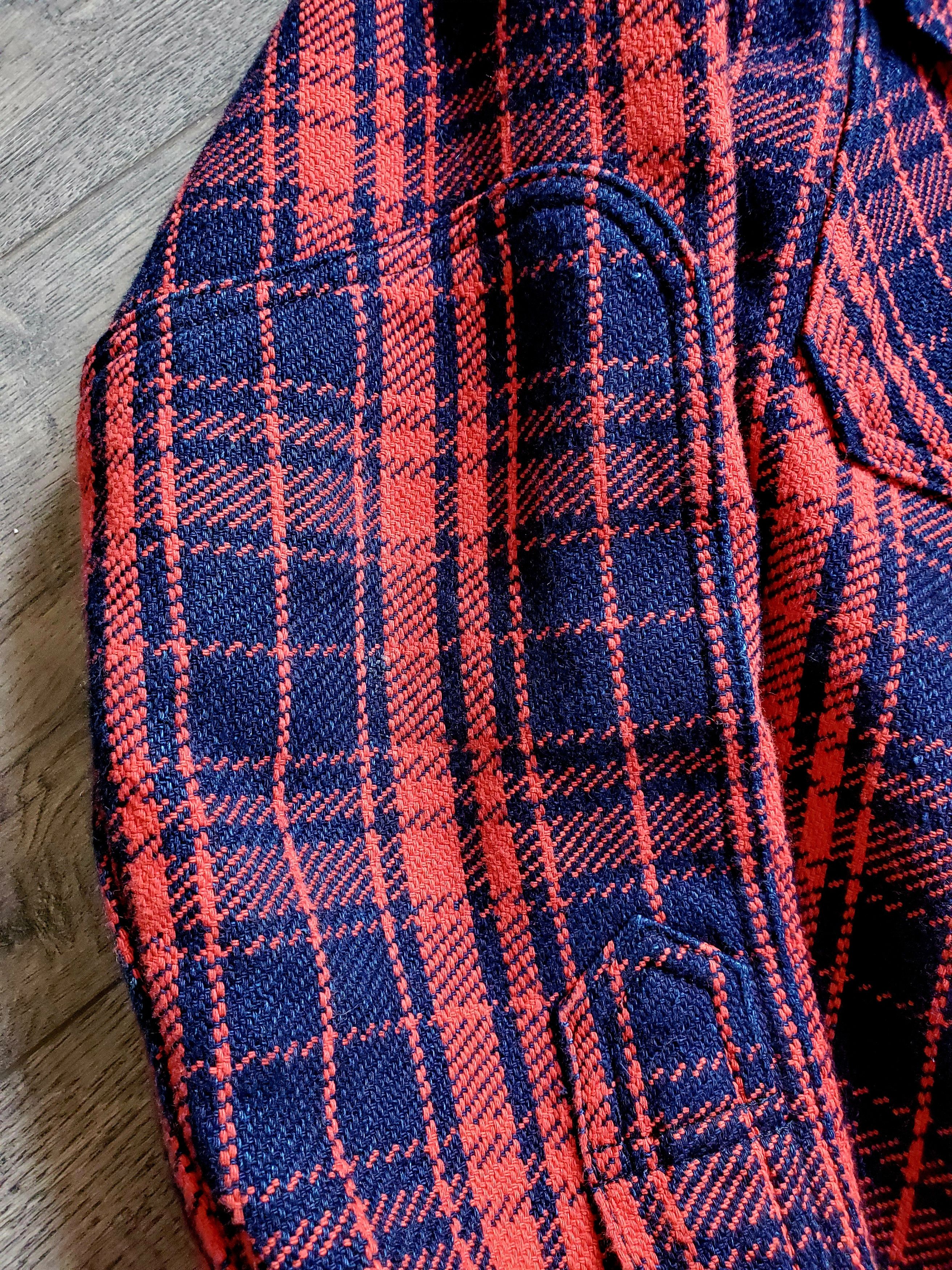 Samurai Jeans SIN16-01 Rope Dyed Indigo & Vermillion Flannel Size US L / EU 52-54 / 3 - 10 Thumbnail