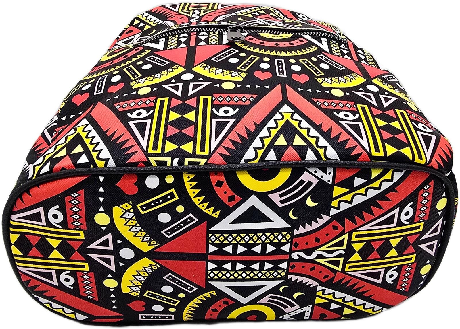 The Unbranded Brand Geometric Patterned Backpack with Adjustable Straps Size ONE SIZE - 5 Thumbnail